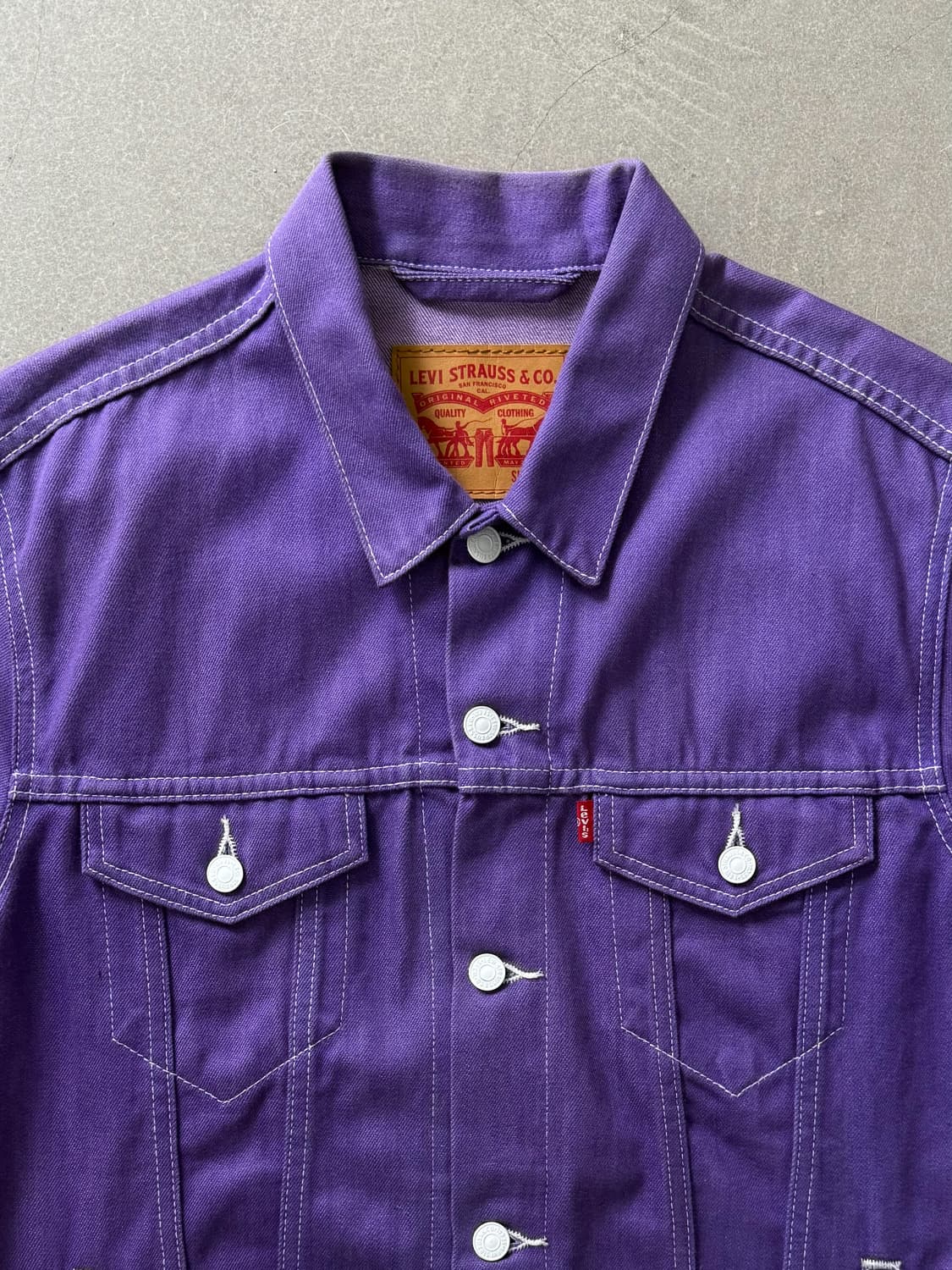 Levi's Purple Denim Trucker Jacket 상품이미지2