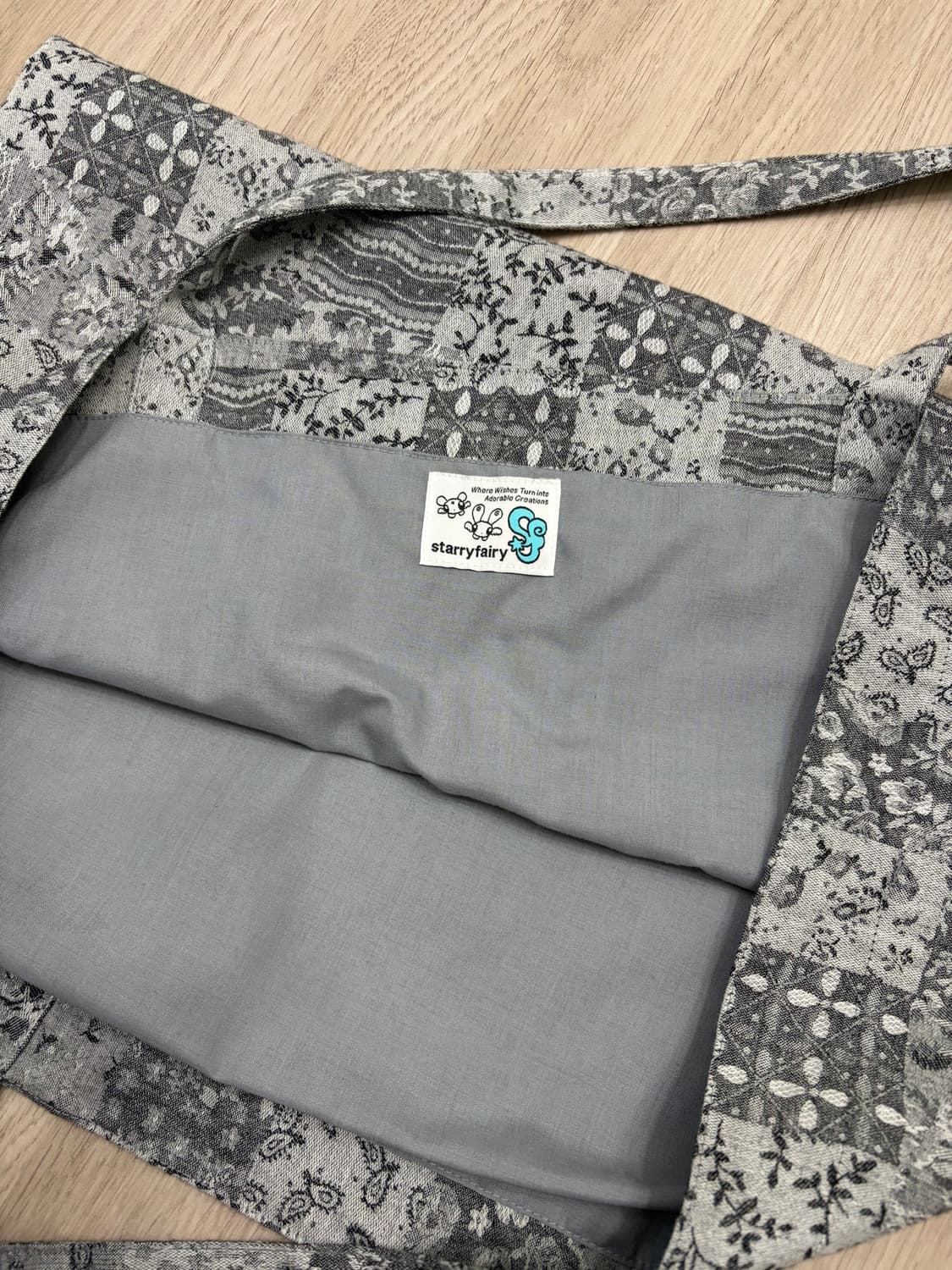 starryfairy Jacquard Patch Bag Grey 상품이미지7