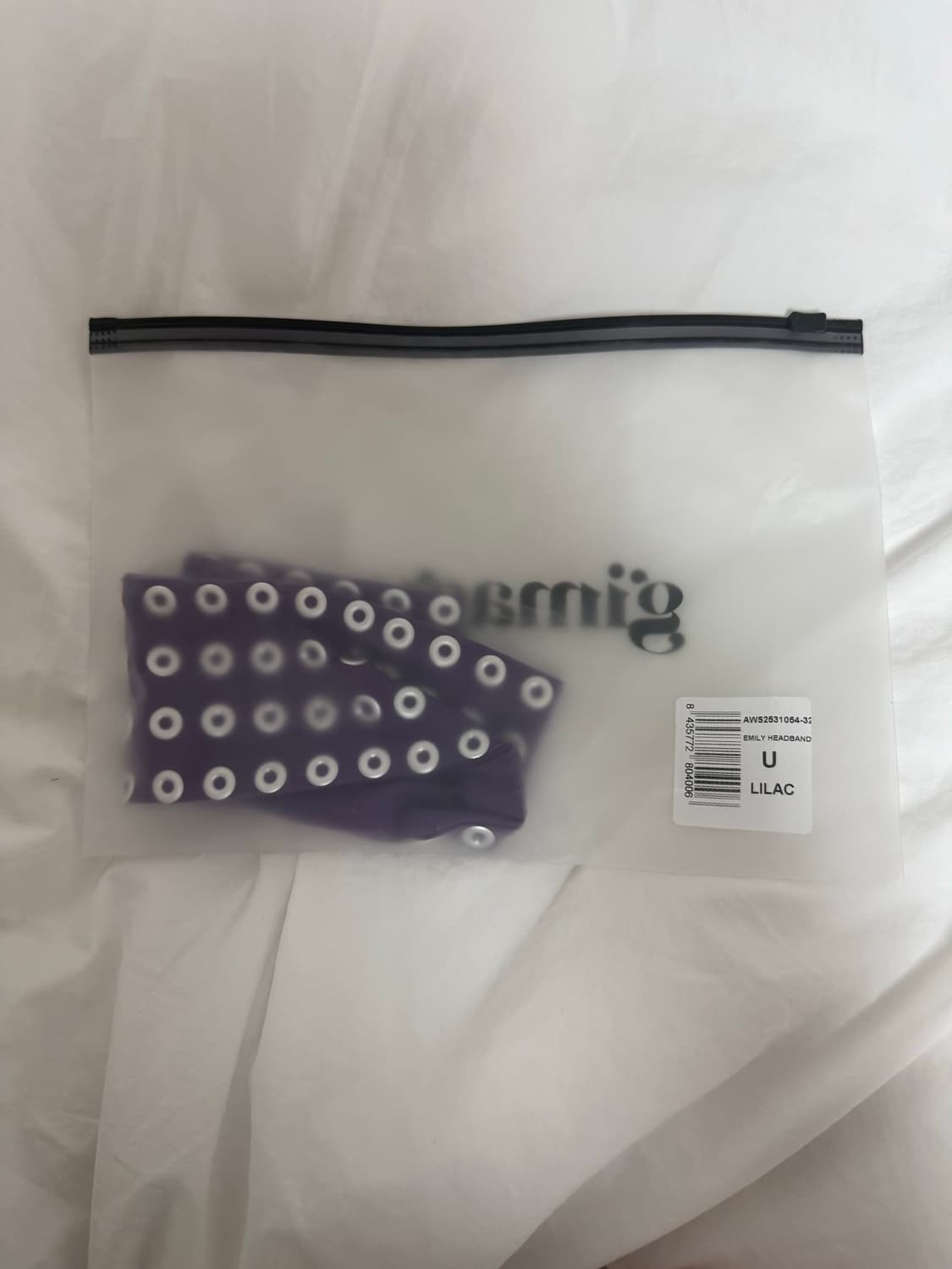 기마구아스 emily headband 아일렛 헤어밴드/퍼플 상품이미지2