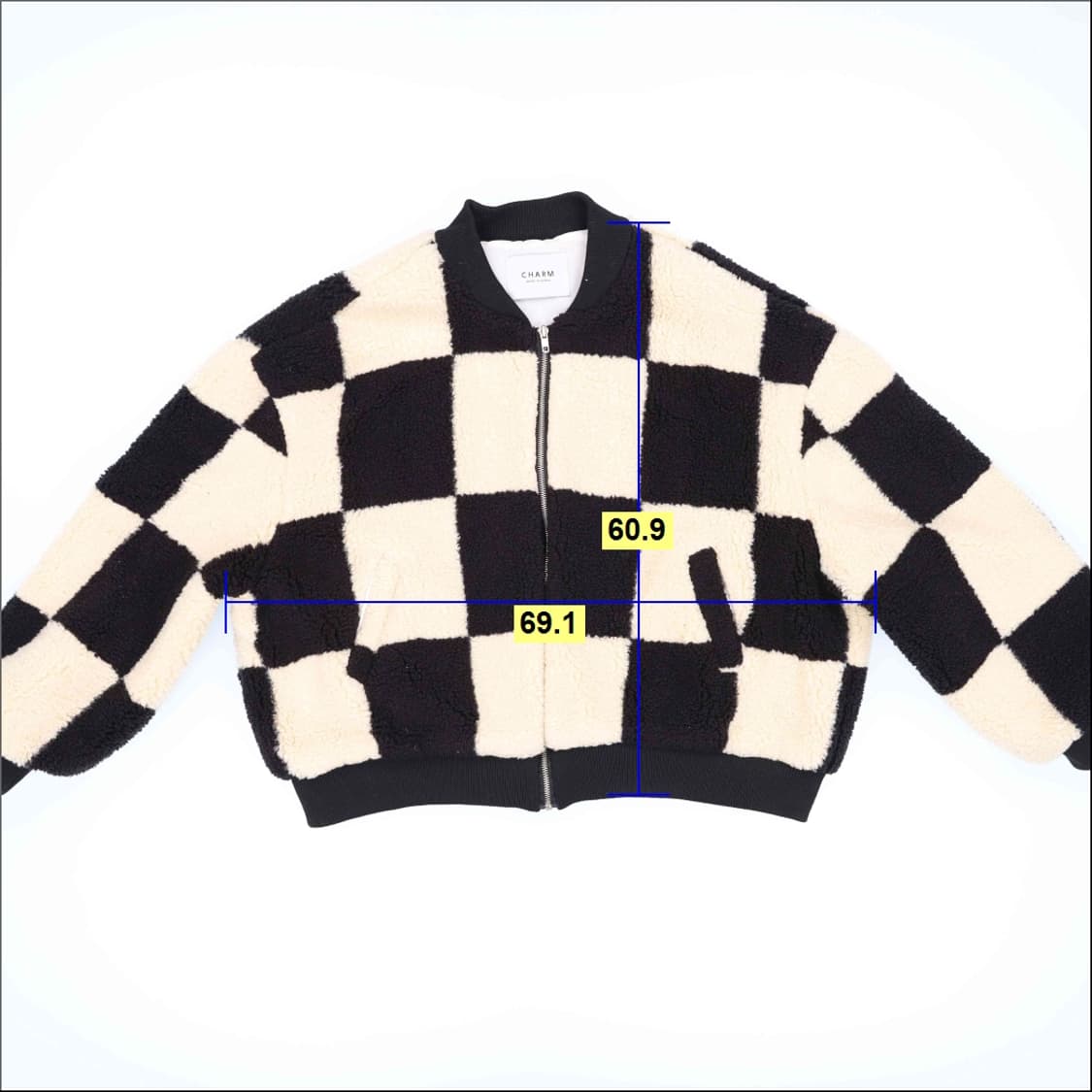 [55-66정도] 참스 여성 체크 플리스 자켓 0119H1 상품이미지6