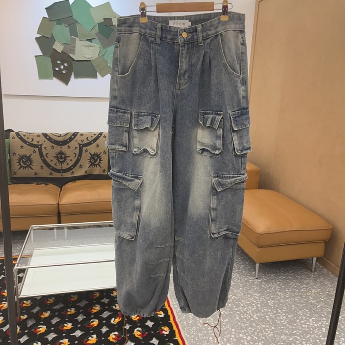 빈티지 올드스쿨 멀티포켓 데님 카고팬츠 L C07352 상품이미지3