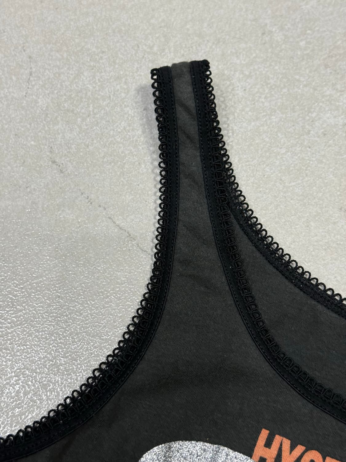히스테릭 글래머 아카이브 레이스 디테일 히스걸 민소매 나시 티셔츠 상품이미지5