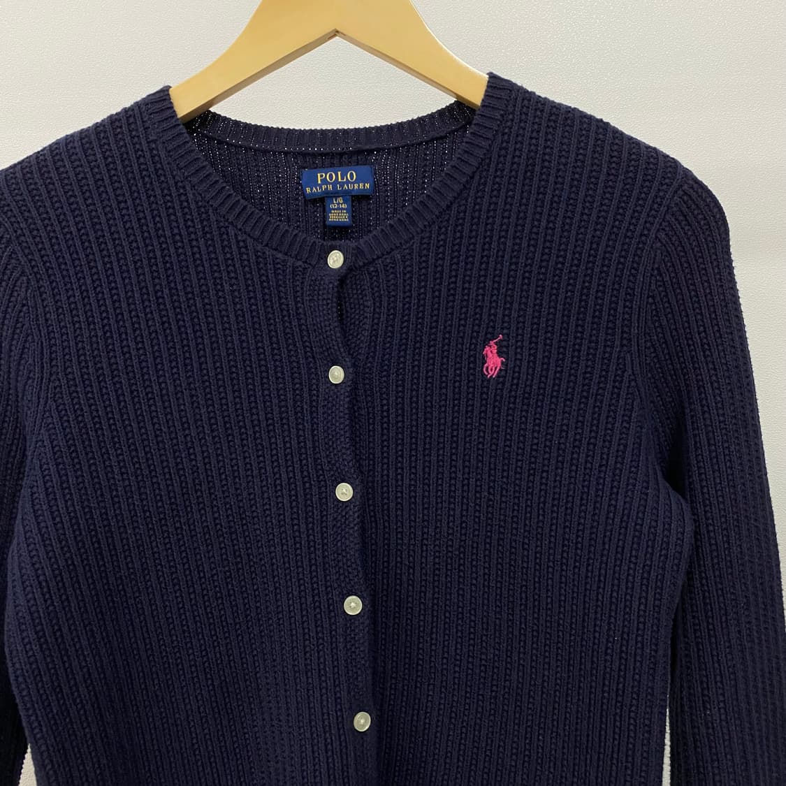 폴로 랄프로렌 신형 코튼 가디건 네이비 상품이미지3