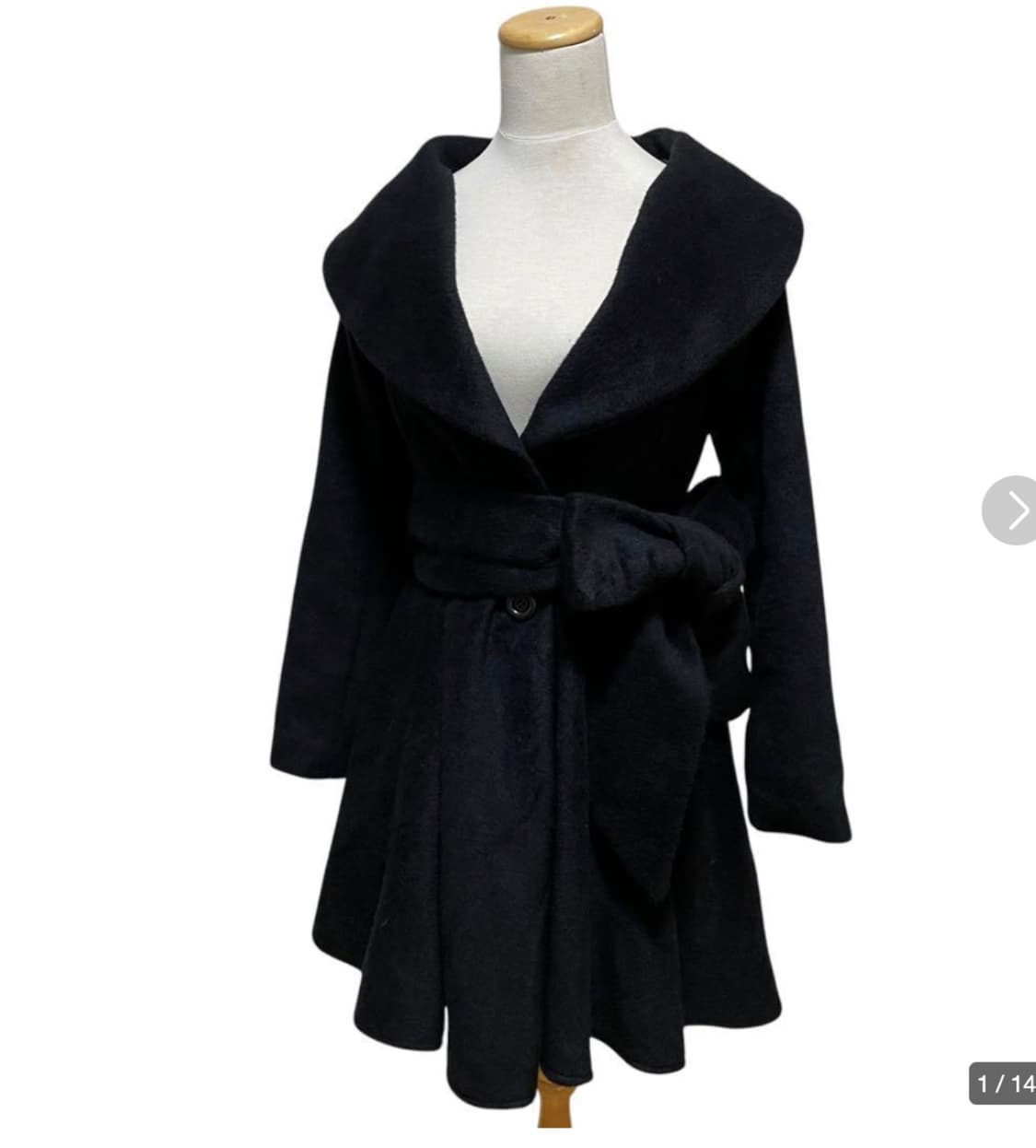 오네갸루 라떼갸루 다츄라 datura 리본 코트 아우터 빈티지 모리걸 상품이미지1