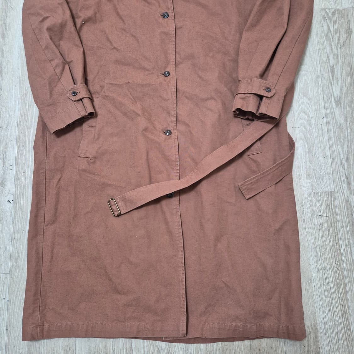 더애니멀스오브저토리 로고 싱글 트렌치코트 상품이미지3