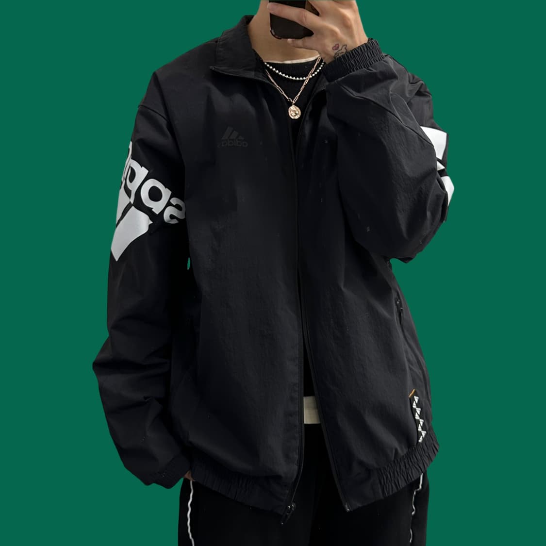 아디다스 스펠아웃 우븐 바람막이 자켓 상품이미지4