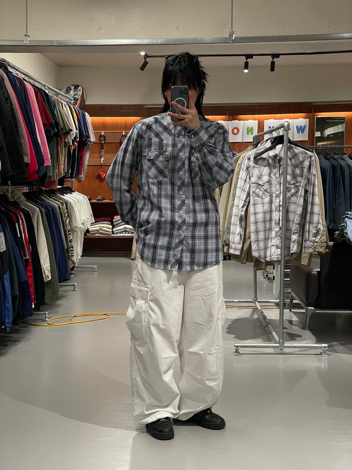 랭글러 웨스턴 체크 셔츠   상품이미지3