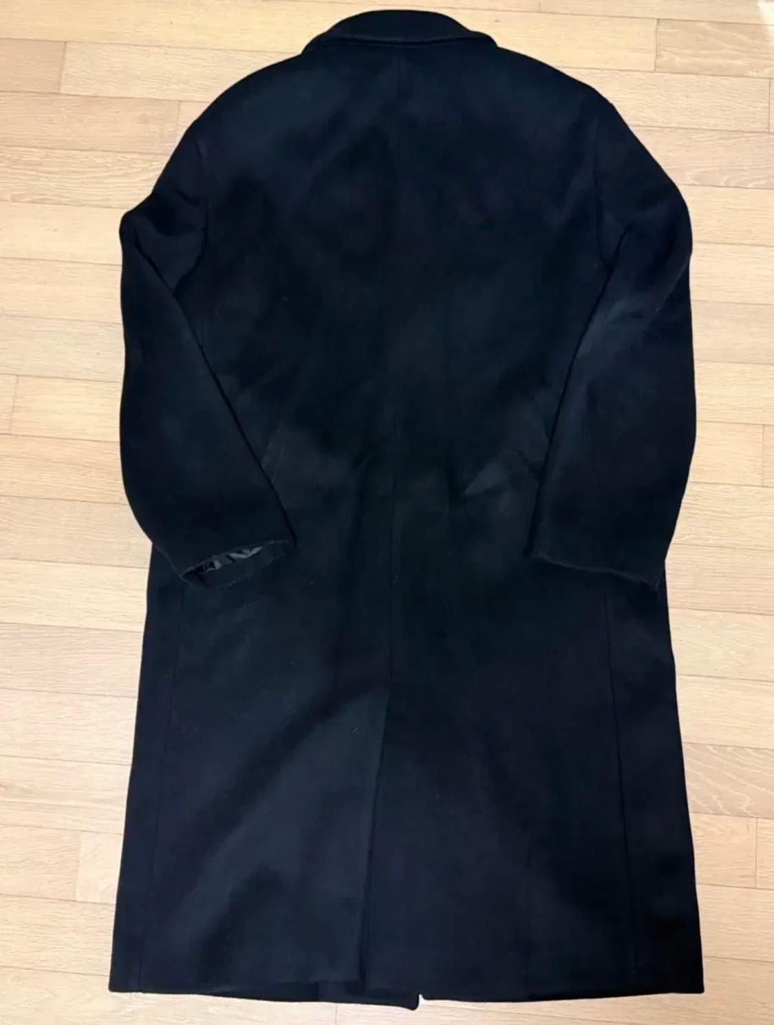 무탠다드 캐시미어 블렌드 오버사이즈 싱글코트 블랙 XL 상품이미지3