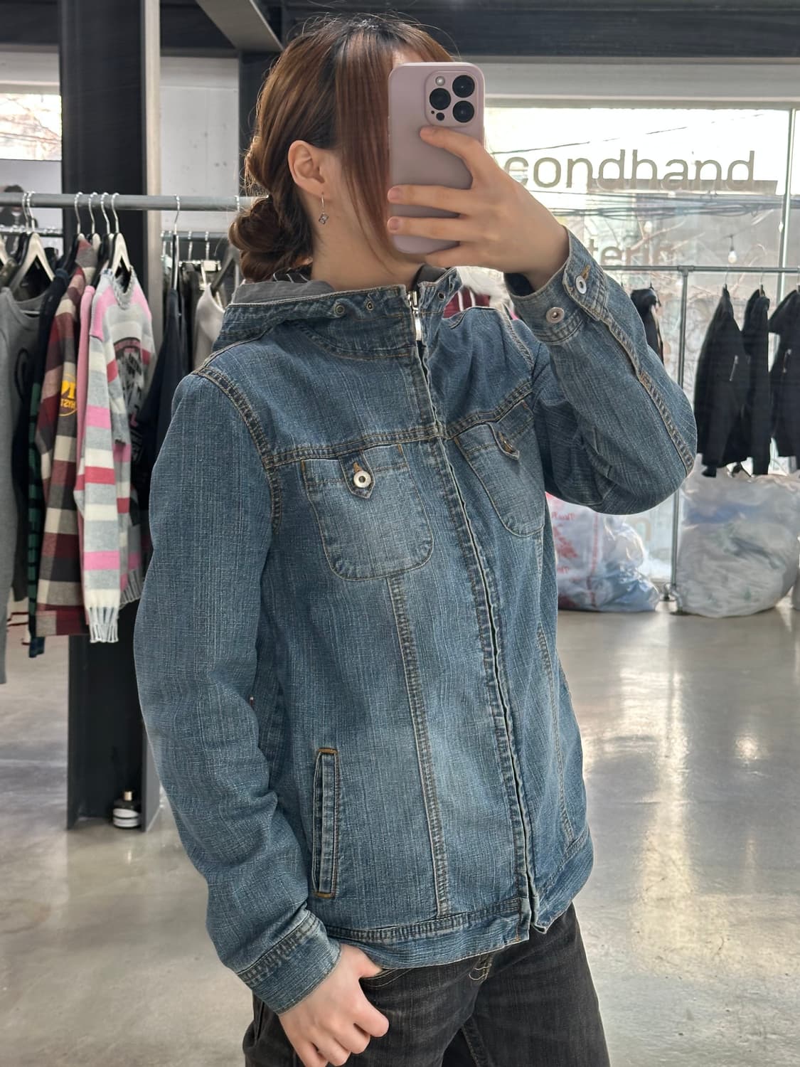 Lee 포켓 워시드 후드 데님자켓 상품이미지4