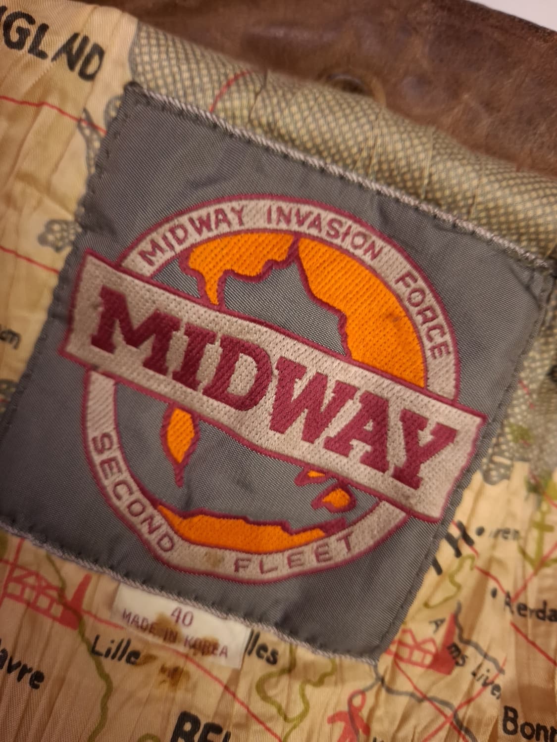 90's 일본판 미드웨이 미공군 A-2 리얼레더 항공자켓 상품이미지2