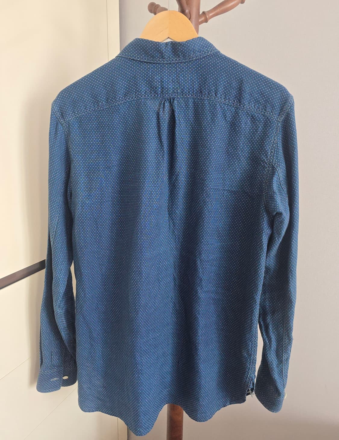 RRL, 인디고 핀도트 린넨 셔츠 - Slim Fit M(100사이즈) 상품이미지3