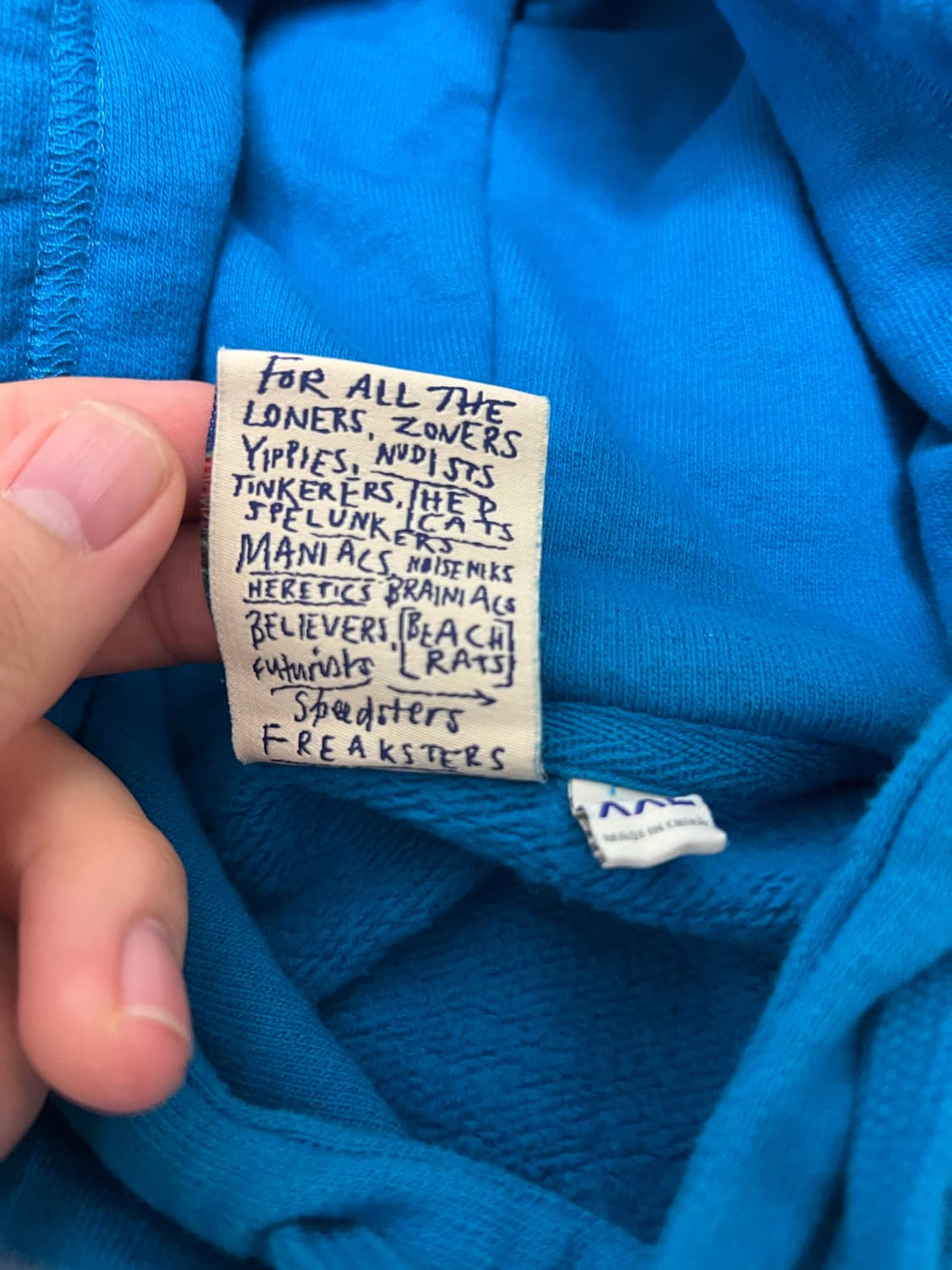 데우스 엑스 마키나 블루 후드티 xxl 상품이미지3