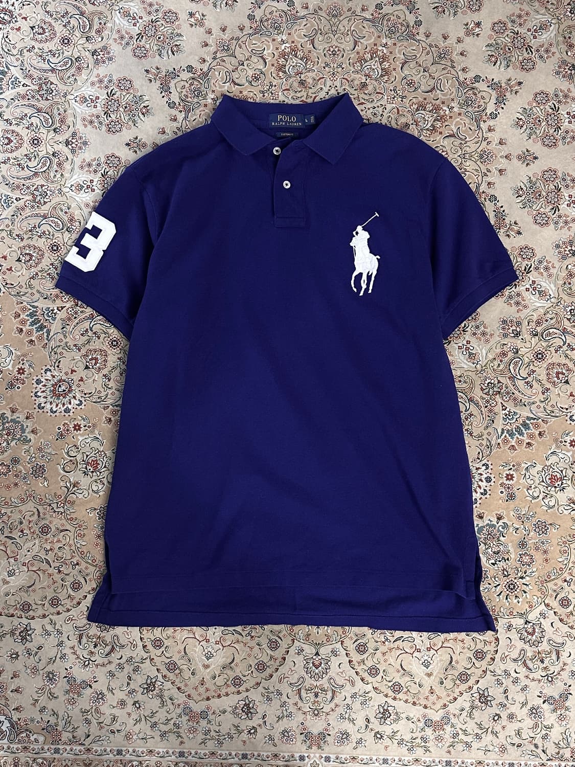 폴로 랄프로렌 퍼플/화이트 빅포니 카라티  상품이미지2