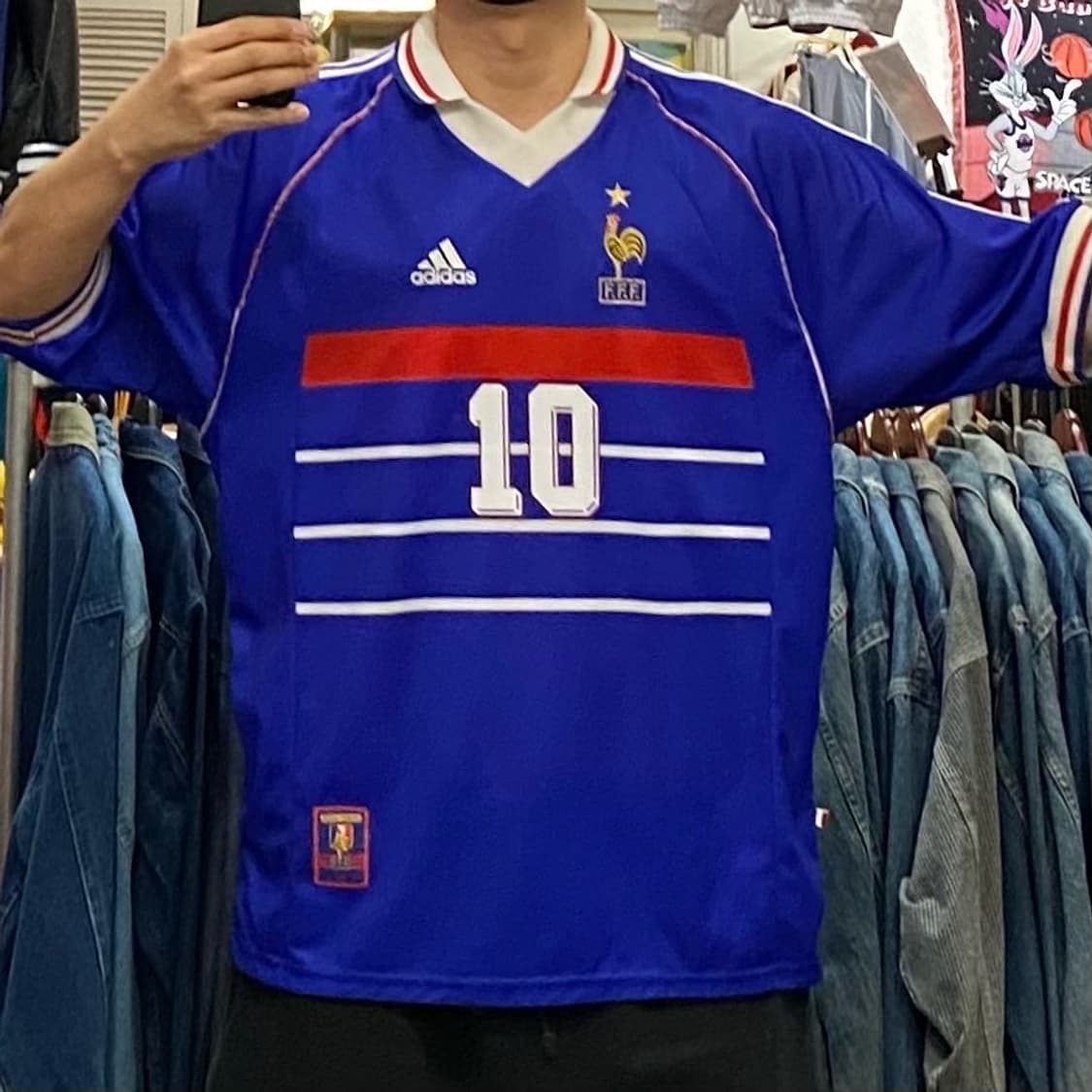 새상품급 아디다스 정품 1998년 프랑스 홈 지단유니폼 상품이미지5