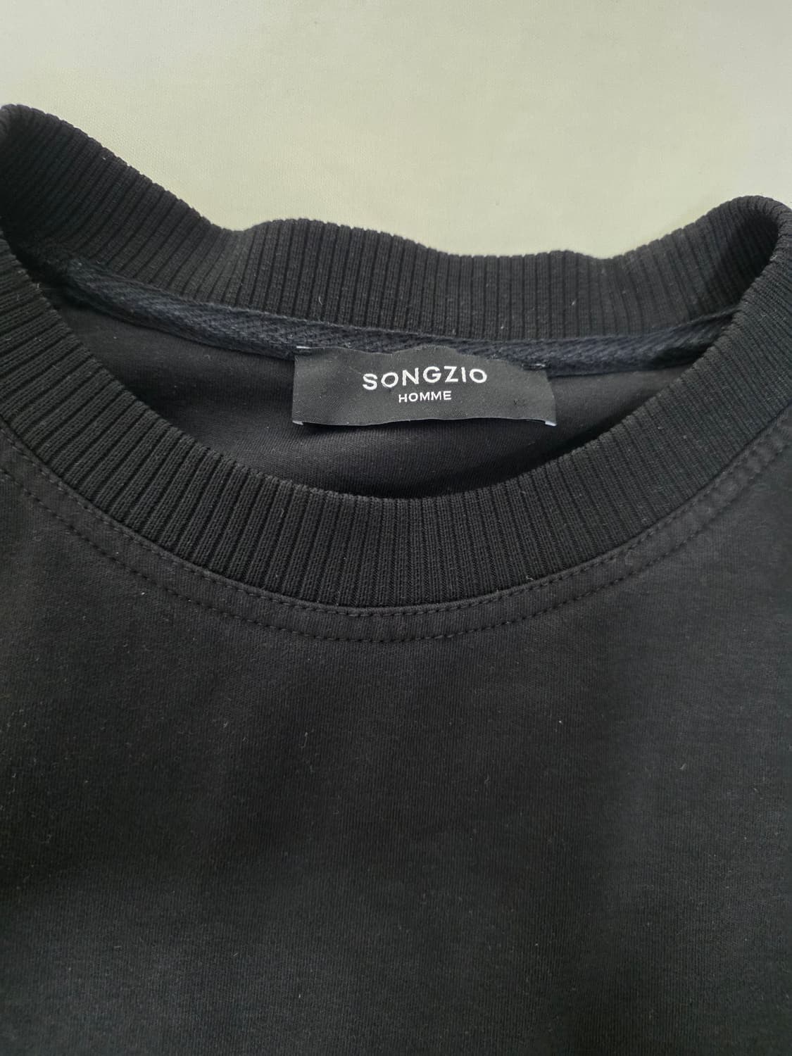 송지오옴므 트랙 패치 코쿤 티셔츠 블랙 50 (가단 70cm) 상품이미지8