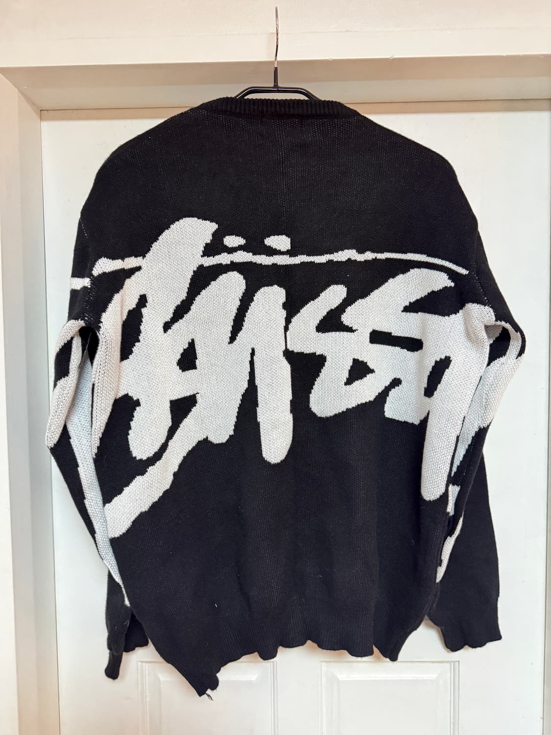 스투시 블랙 로고 니트 상품이미지2