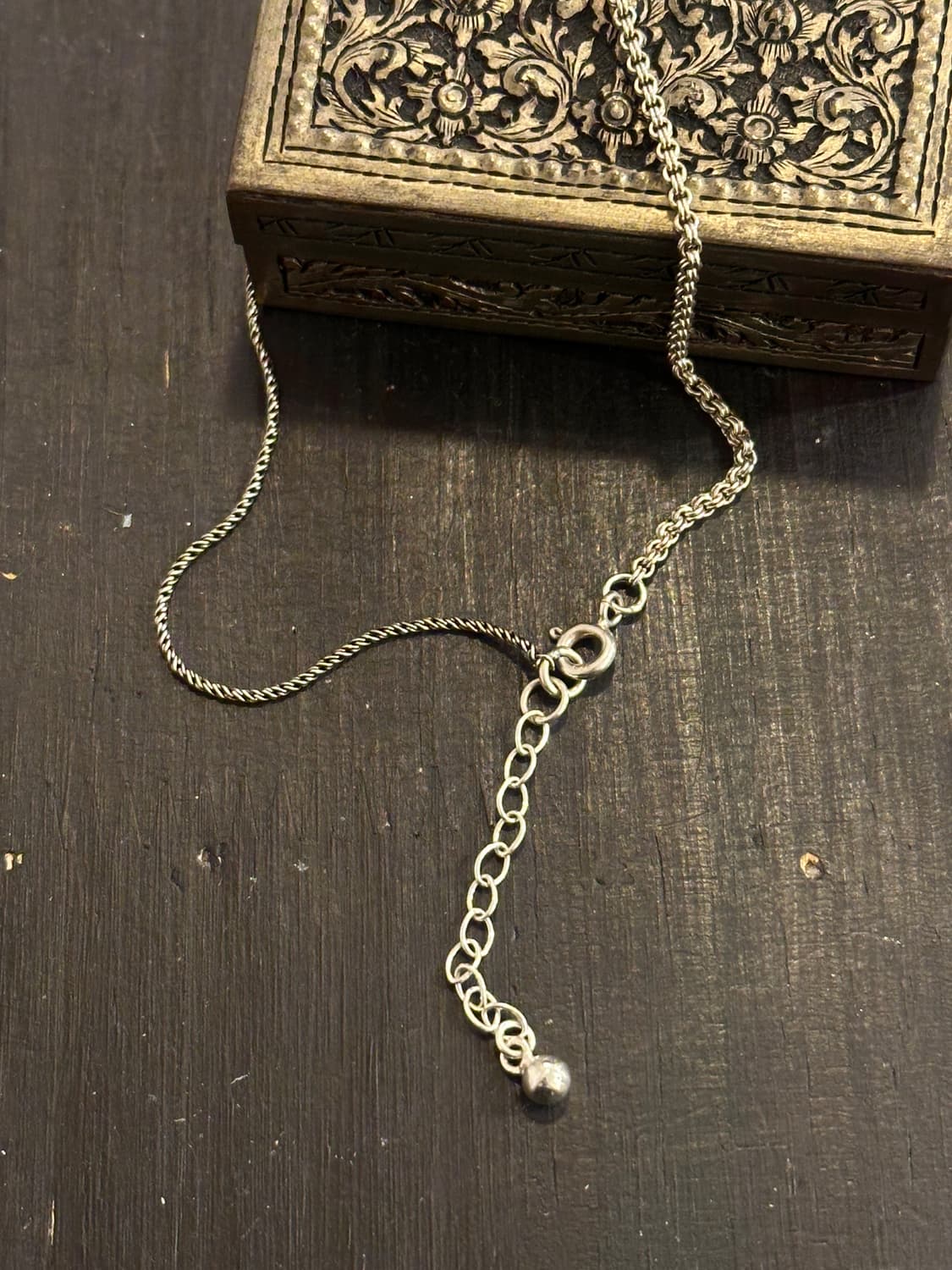 onyx feather karensilver mix necklace 상품이미지4