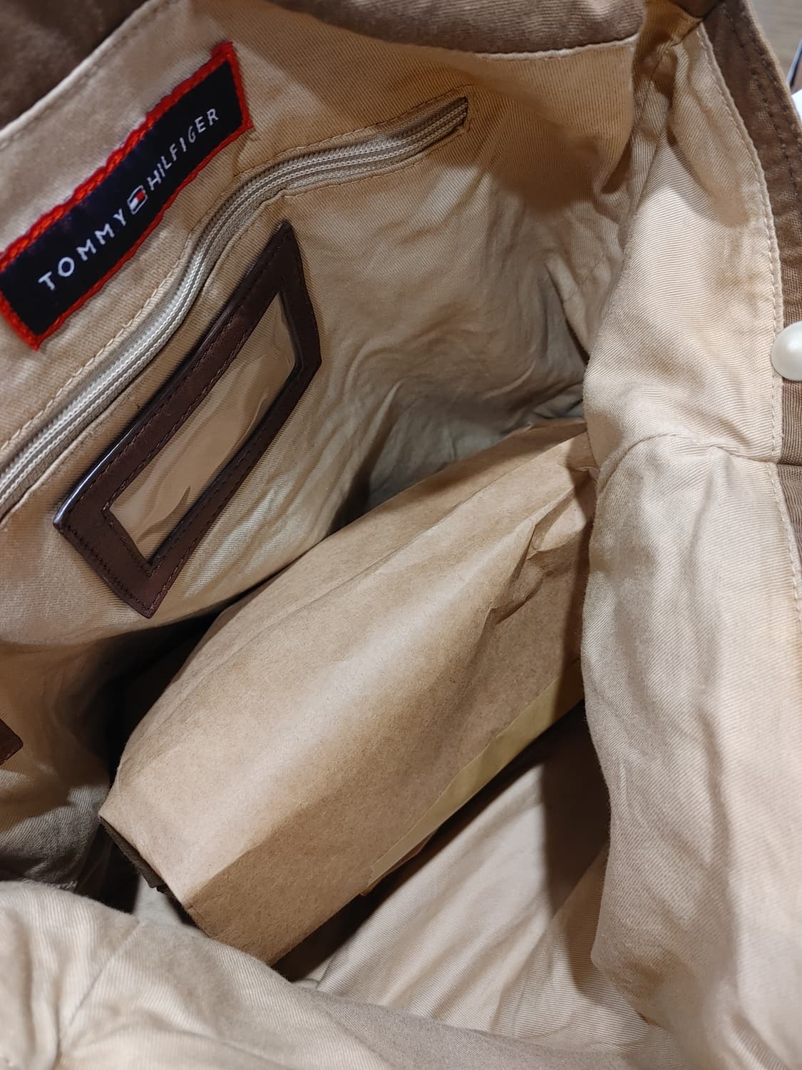 무배)  타미힐피거 코튼 레더 토트백 - OS 상품이미지6