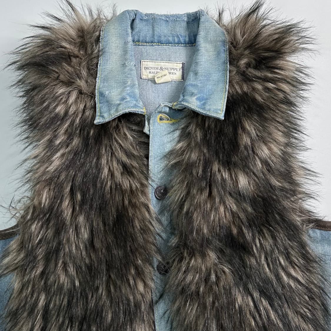 폴로 D&S 데님 퍼 베스트 상품이미지2