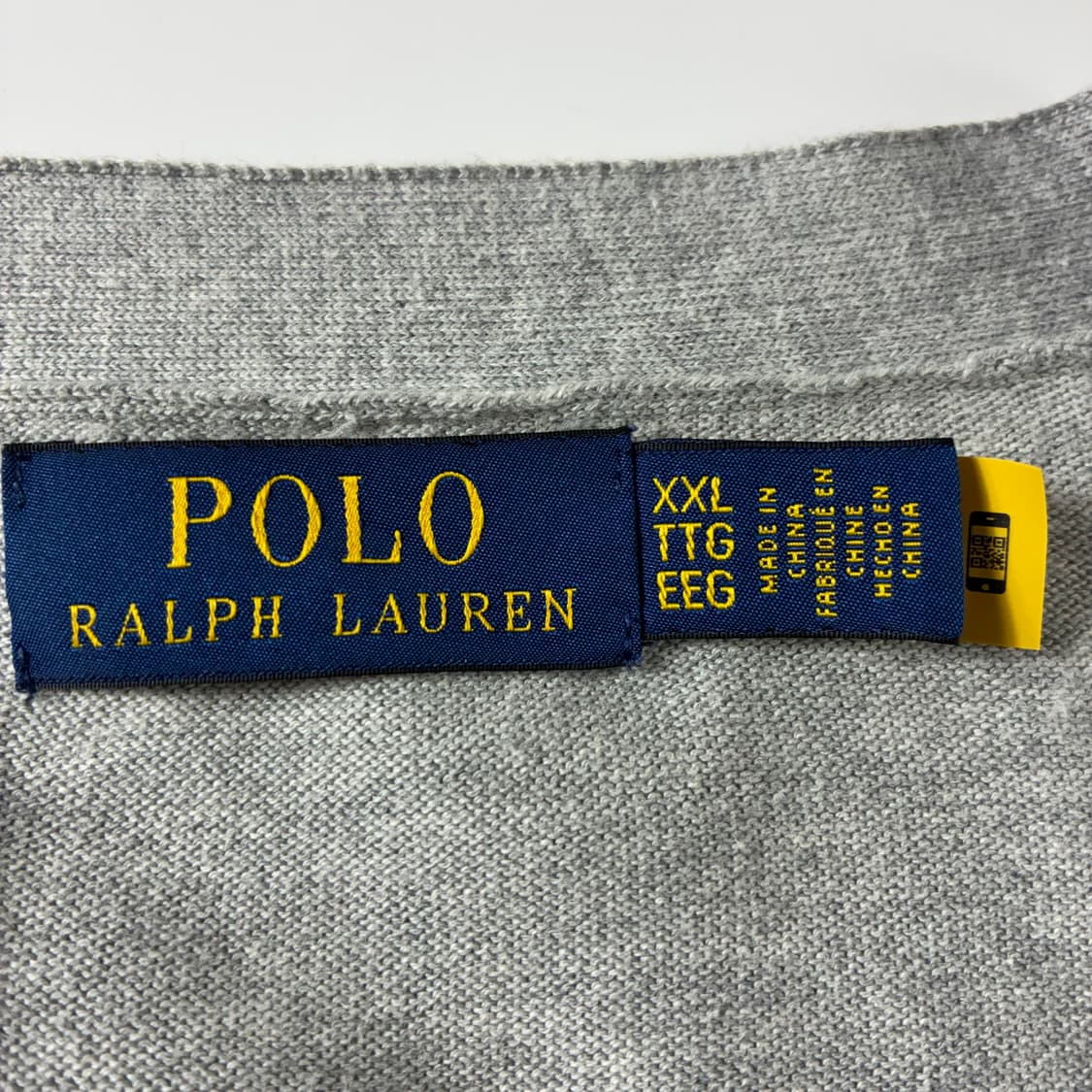 Polo  폴로 랄프로렌 신형 자수 코튼 그레이 브이넥 니트 가디건 상품이미지5