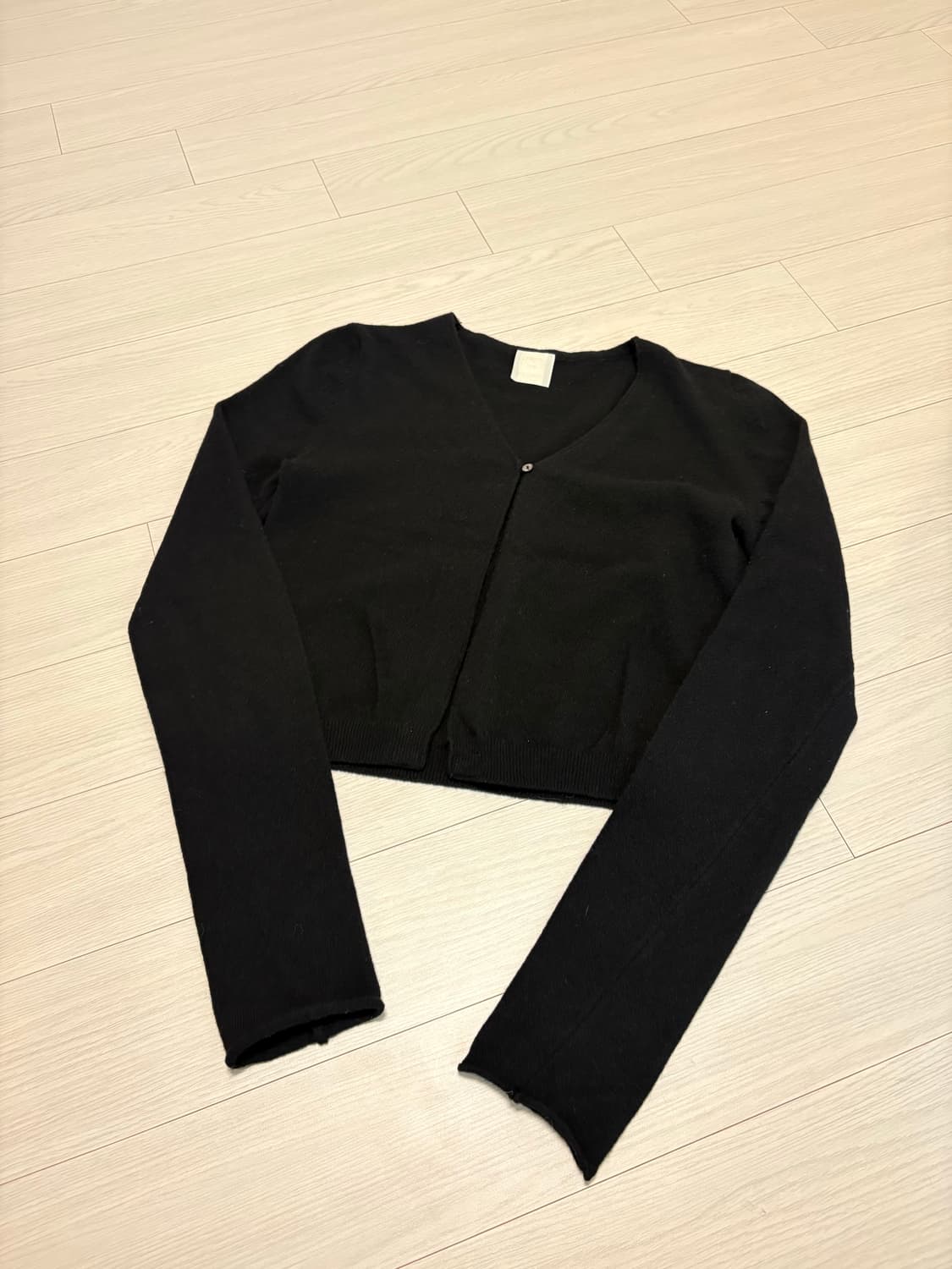 니하운 울캐시 원버튼 가디건 44-55사이즈 상품이미지1