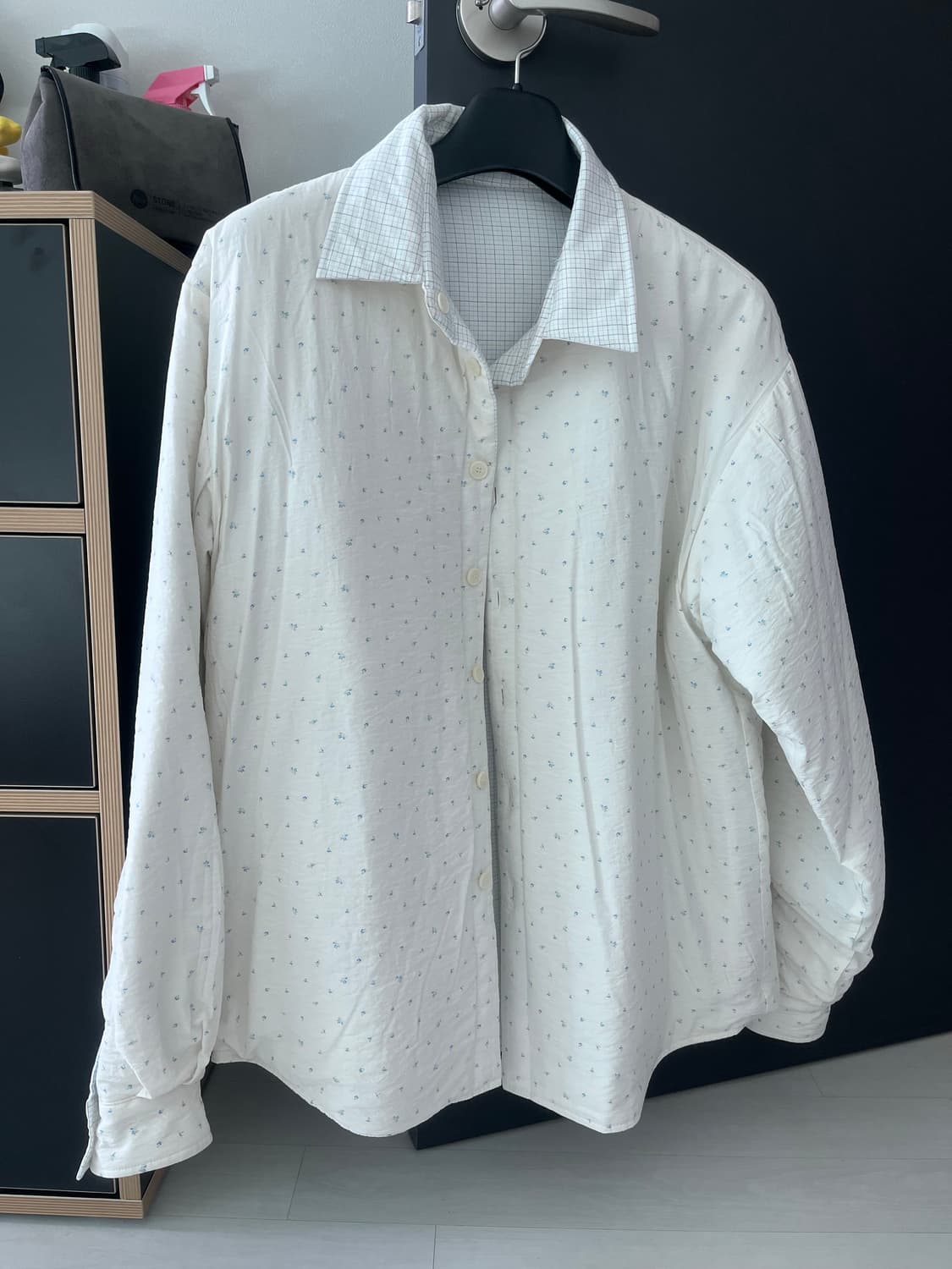 샵페어리 패디드 코지 패턴 셔츠 패딩 상품이미지3