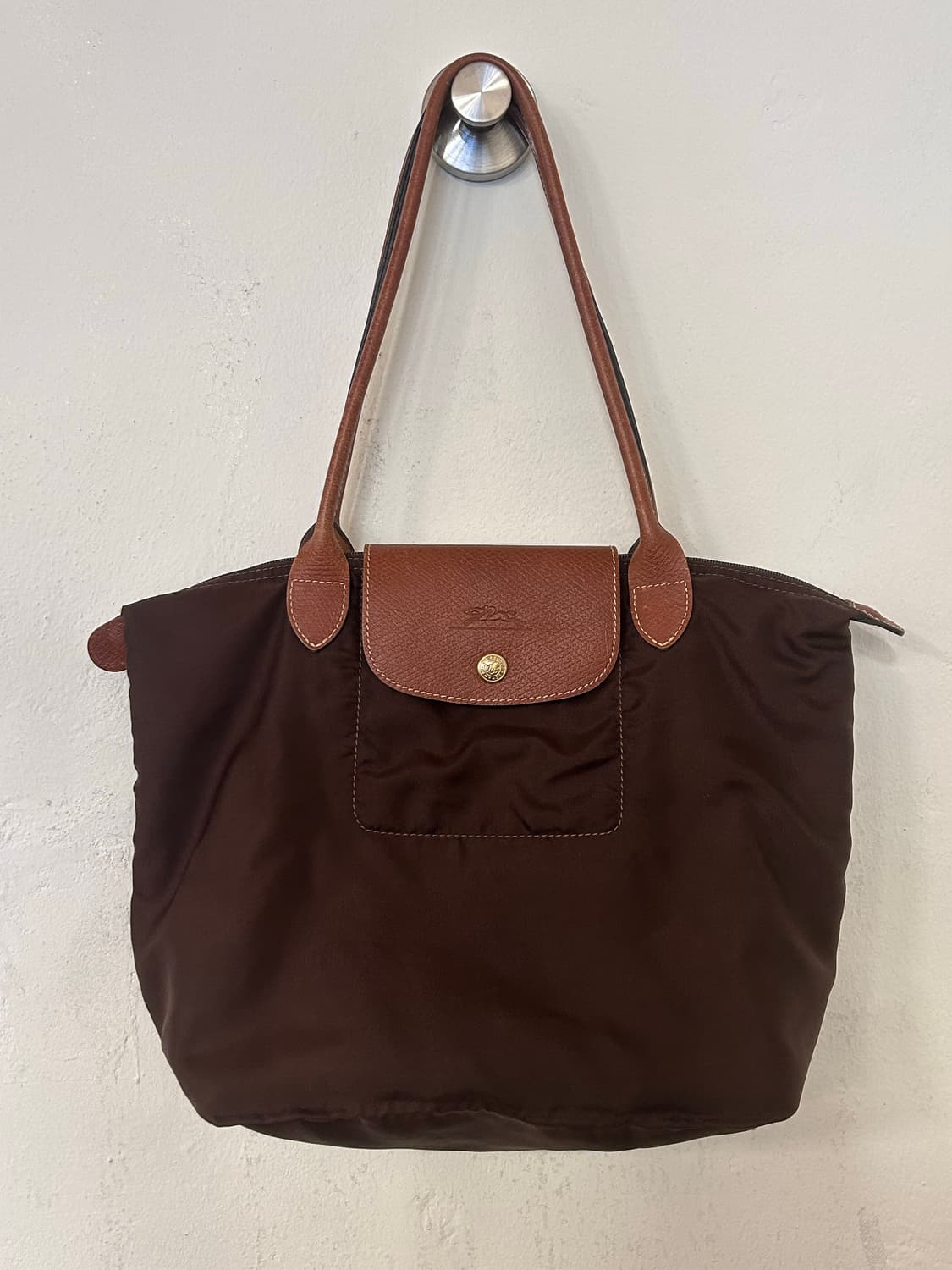 롱샴 르 플리아쥬 숄더백 브라운 상품이미지1