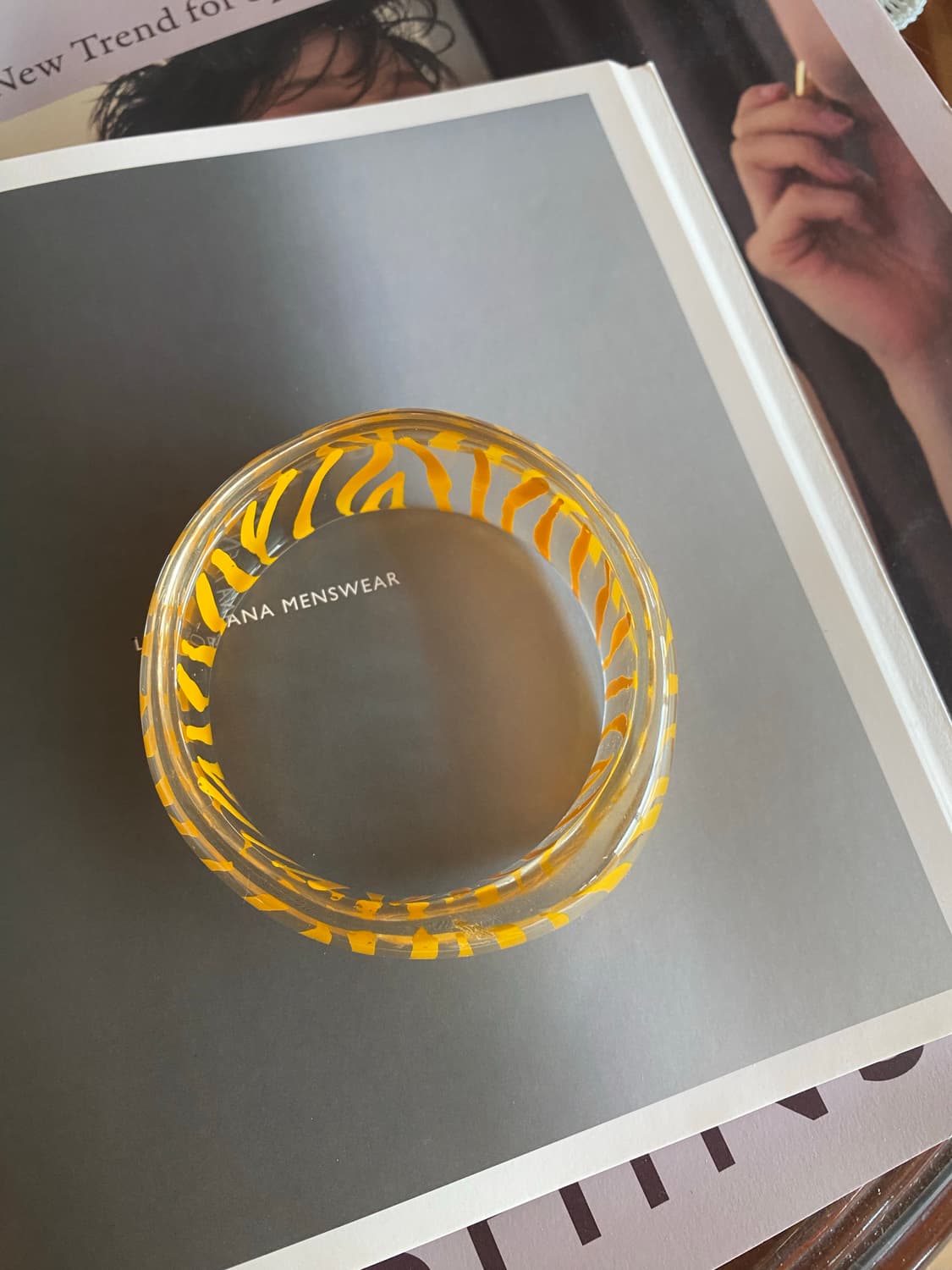 빈티지 지브라 노란 뱅글 팔찌 상품이미지1