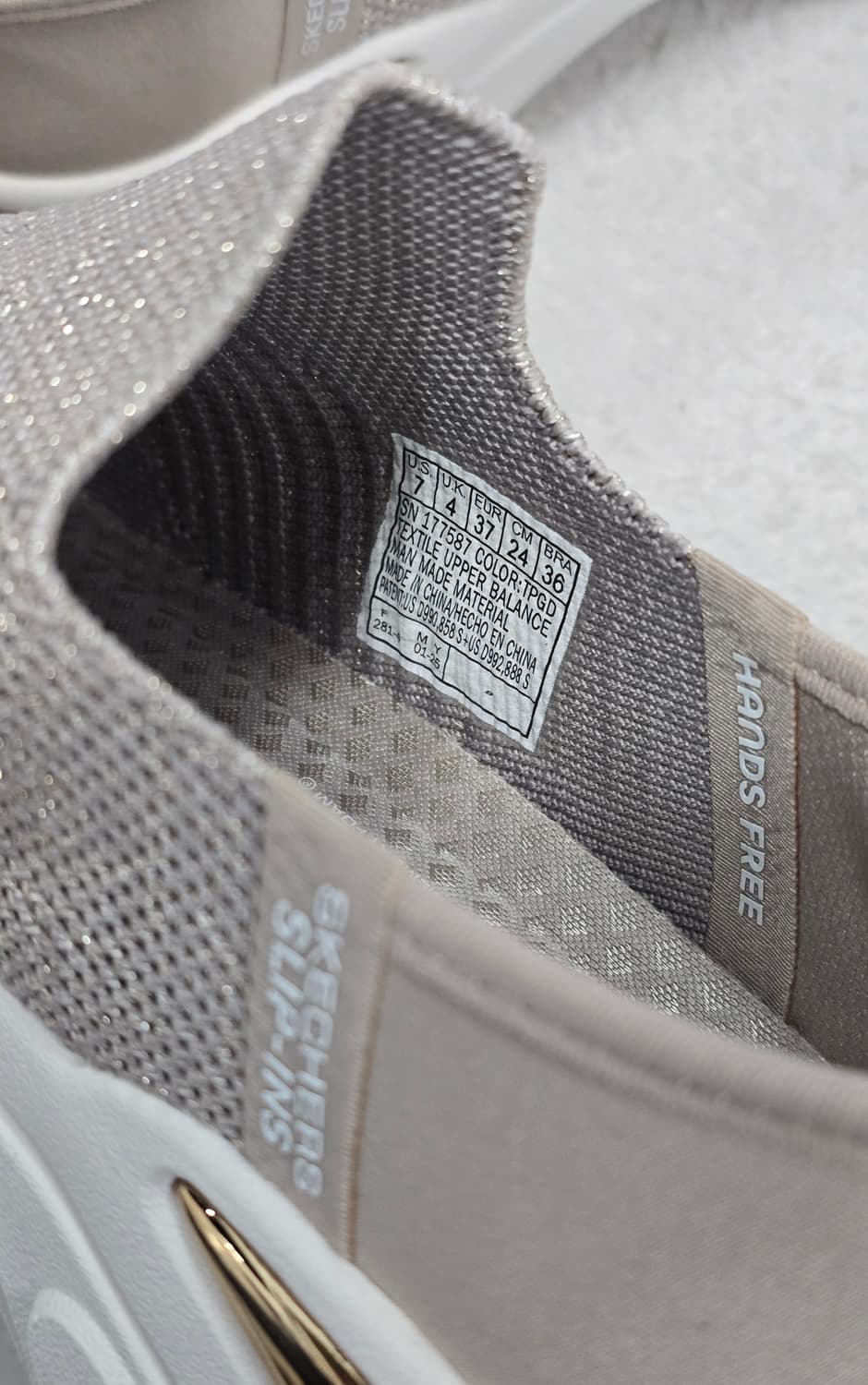 25FW 스케쳐스 슬립온 핸즈프리 여성 운동화 베이지 240 상품이미지6