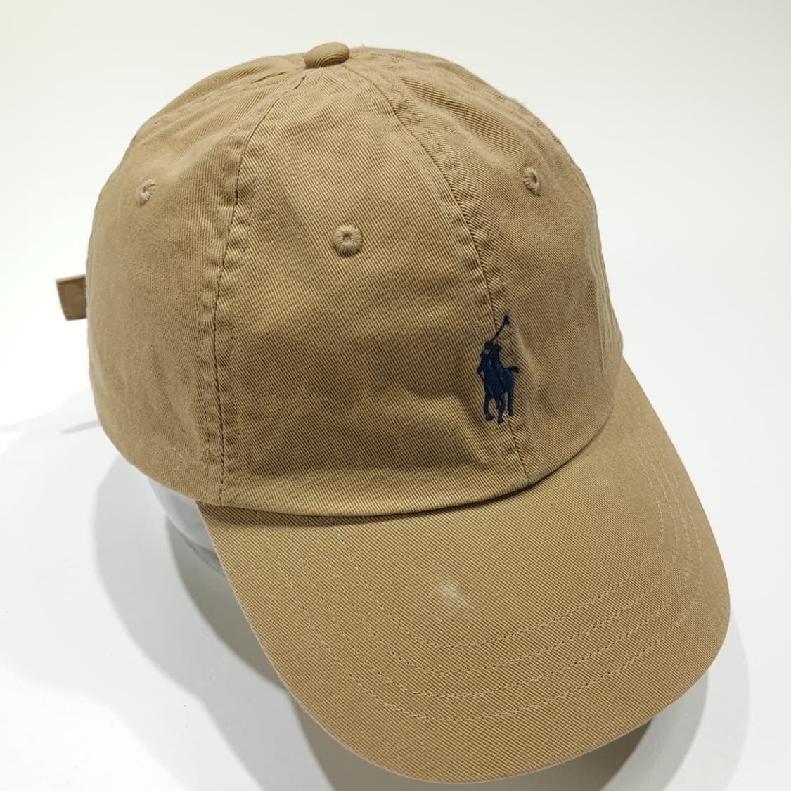 CL489 폴로 다크네이비 자수 베이지 볼캡 모자 상품이미지2
