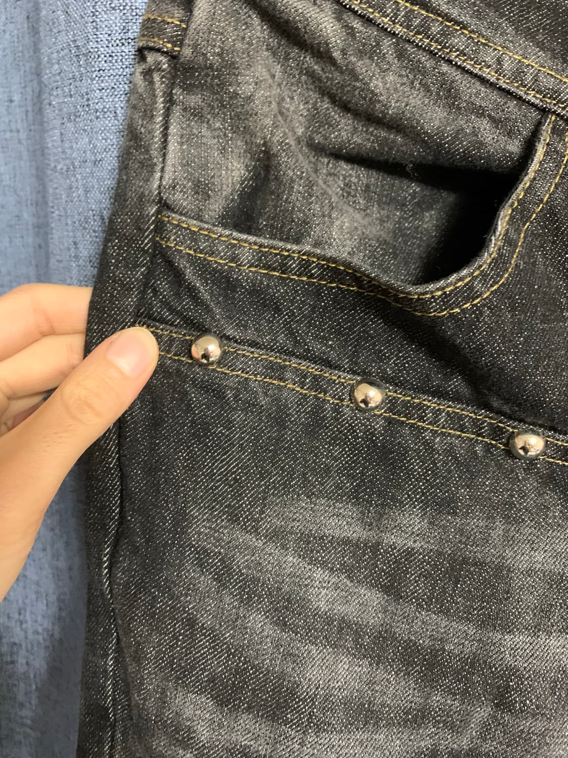 DoublePunch 흑청 데님 M 상품이미지4