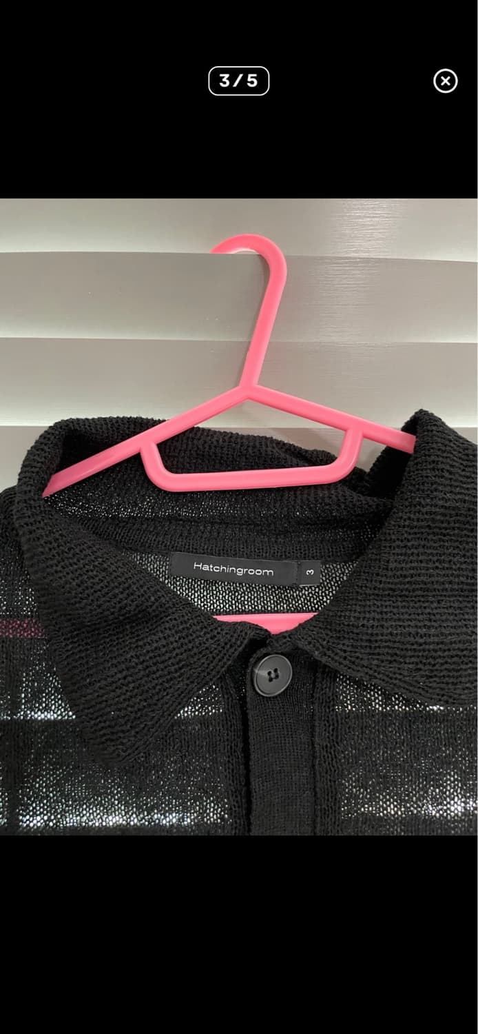 해칭룸 네추럴 카라 가디건 블랙3 상품이미지5