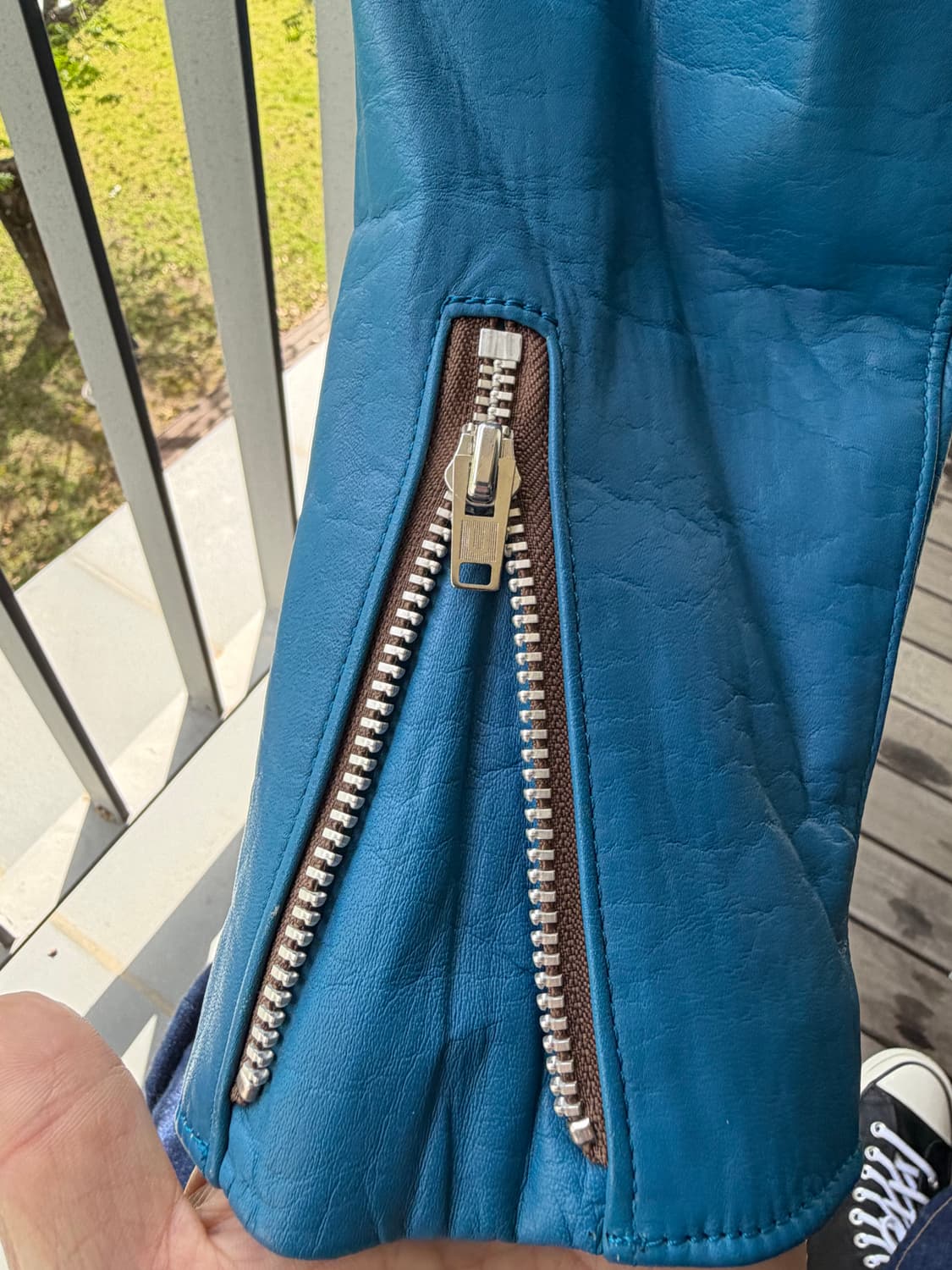 언더커버 blue rider's leather jacket. 가죽 라이더 상품이미지6