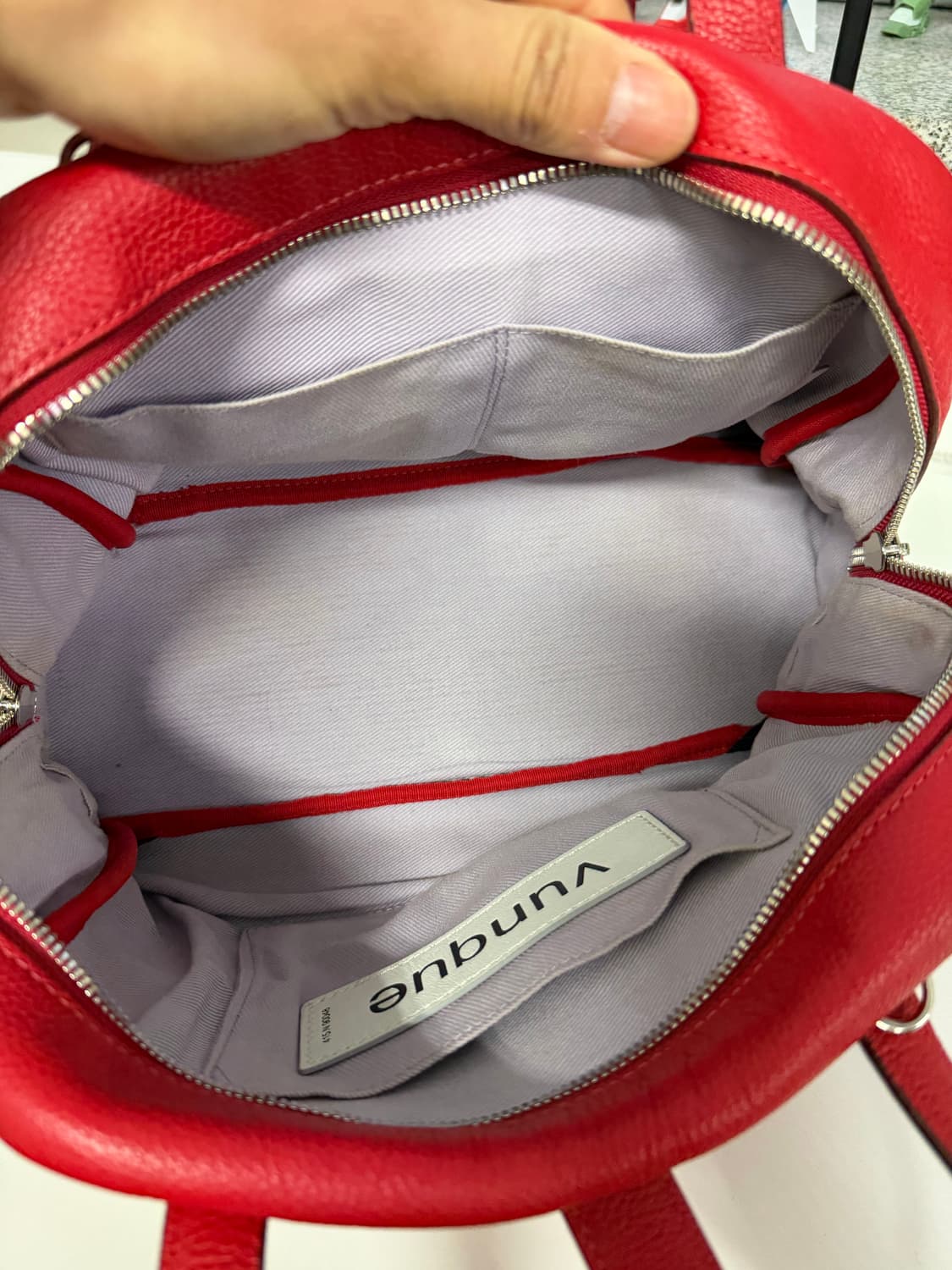 정품) VUNQUE 분크 레드 숄더 토트백 상품이미지6