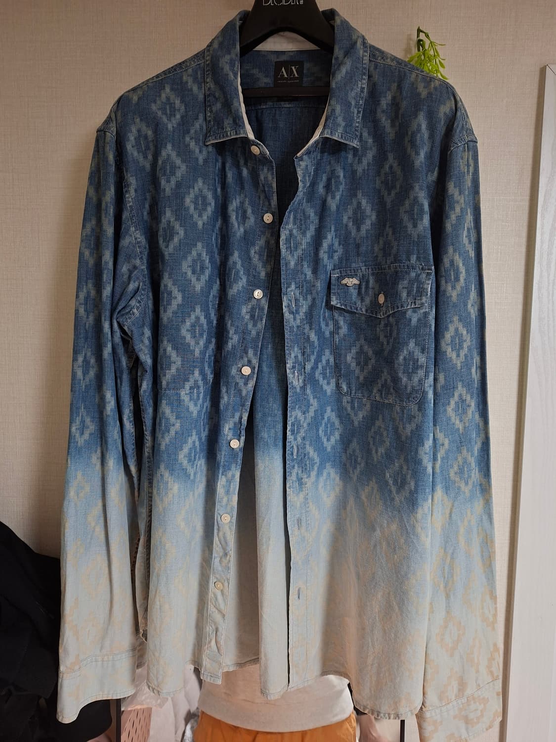 알마니 패턴 데님 셔츠 (110) 마르셀로불론 스타일 상품이미지1