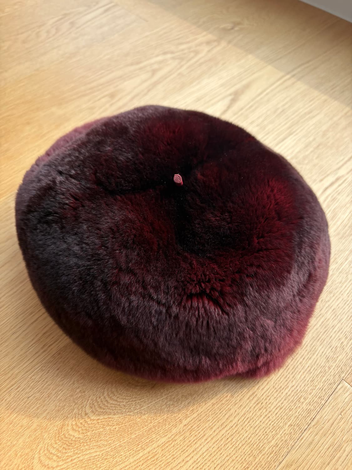 Christian Dior 버건디 토끼털 베레모 상품이미지1