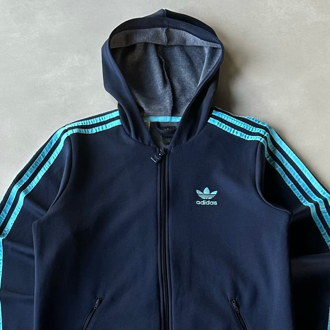 [S]아디다스 후드 플락 네이비 트랙탑 져지  상품이미지2