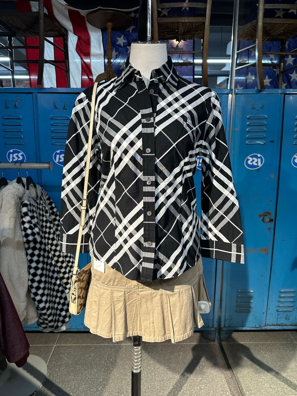 BURBERRY 버버리 블랙 노바체크셔츠💯 상품이미지2