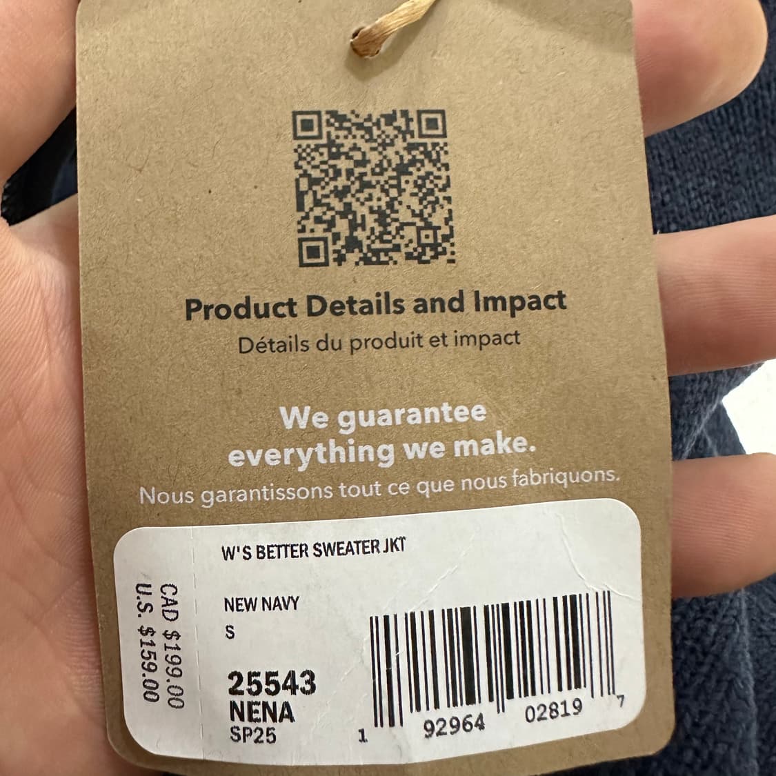 S 새상품 파타고니아 네이비 플리스 자켓  상품이미지5