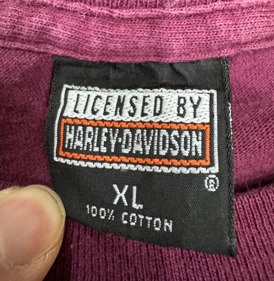 90s 할리데이비슨 빈티지 벽돌 패턴 프린팅 반팔 티셔츠 상품이미지4