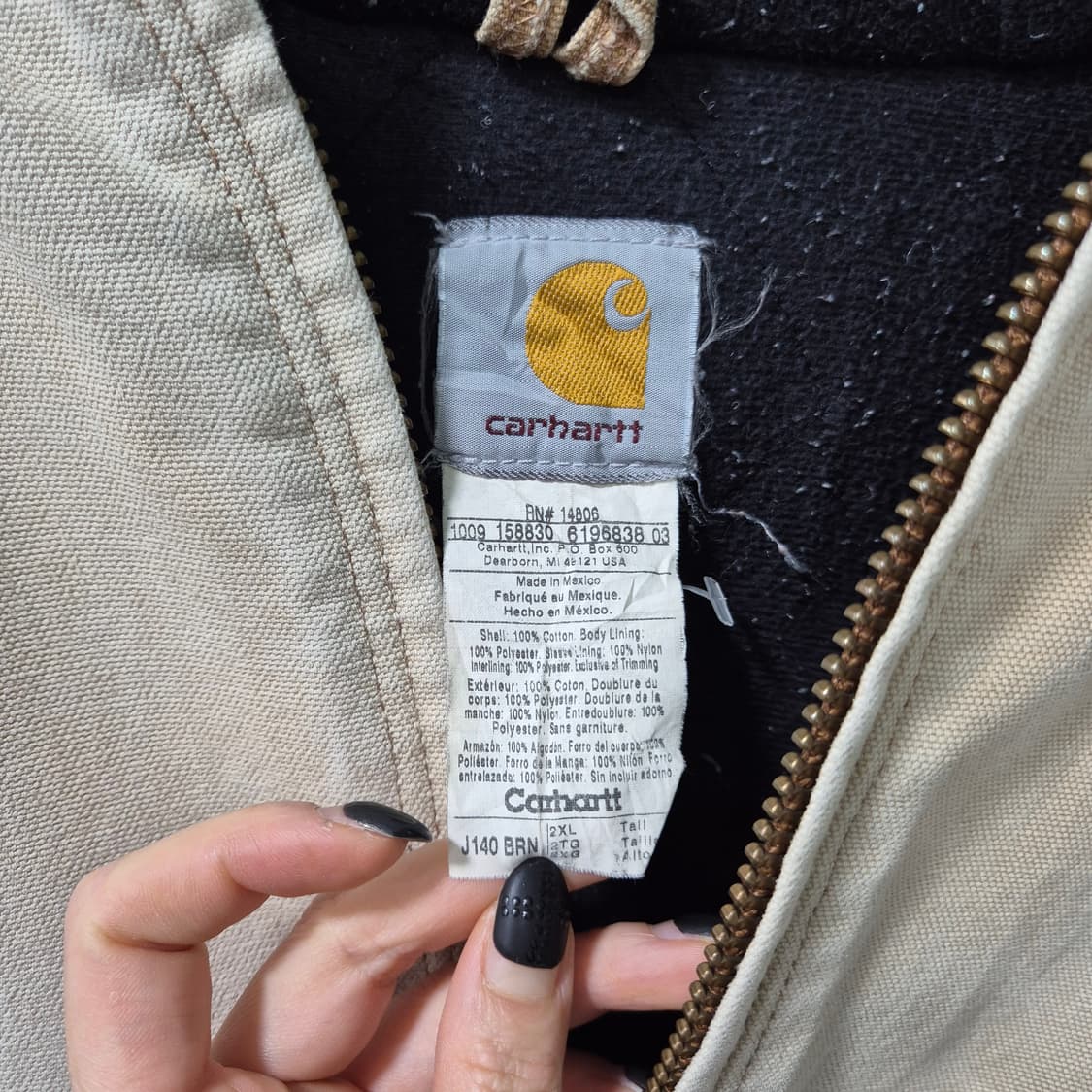 칼하트 덕 캔버스 액티브 재킷 2XL 상품이미지4