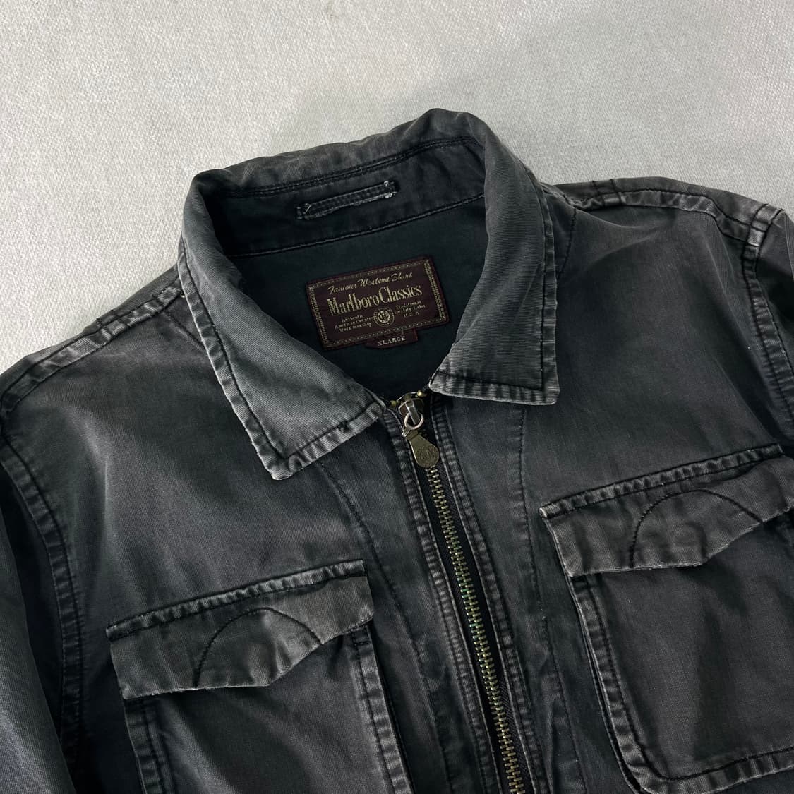 105 90s 말보루클래식 챠콜 데님 셔츠자켓 상품이미지2