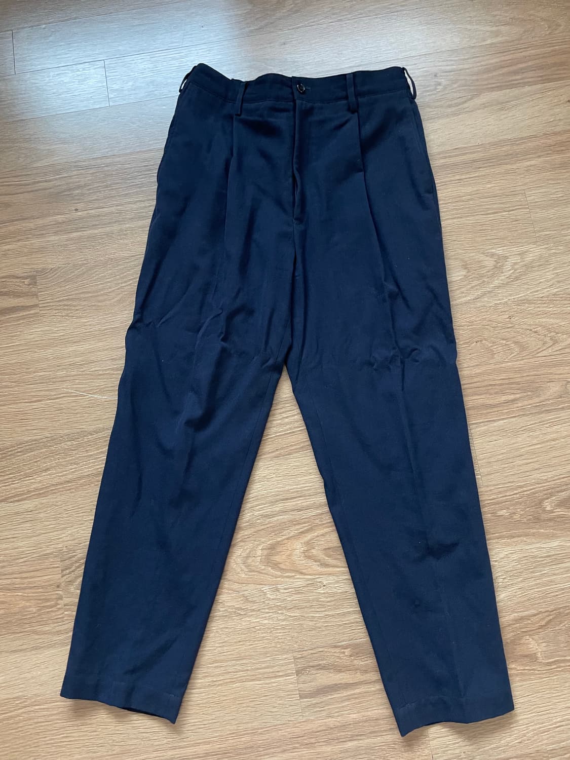 그라프페이퍼 네이비 울 밴딩 슬랙스 1사이즈 상품이미지1