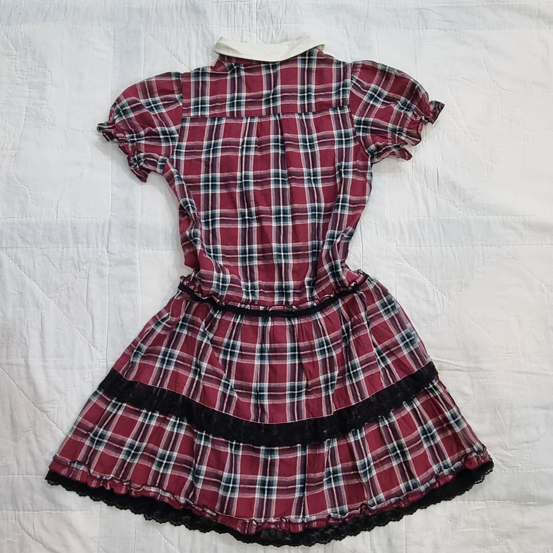 axes femme 체크 레이스 모리걸 원피스 상품이미지5