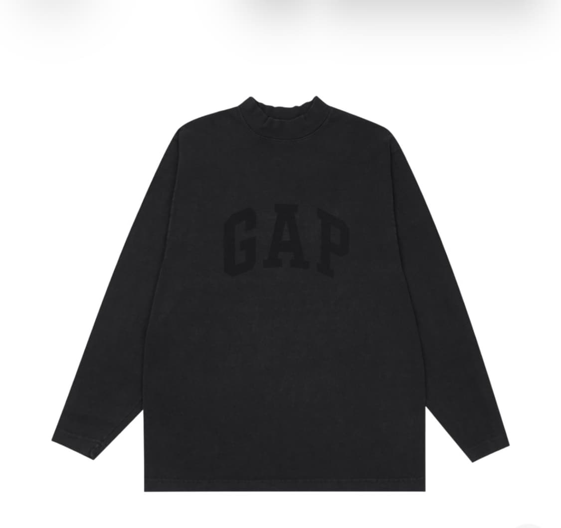 이지 갭 발렌시아가 도브 롱슬리브 티셔츠 워시드 블랙 M사이즈 판매합니다 상품이미지1