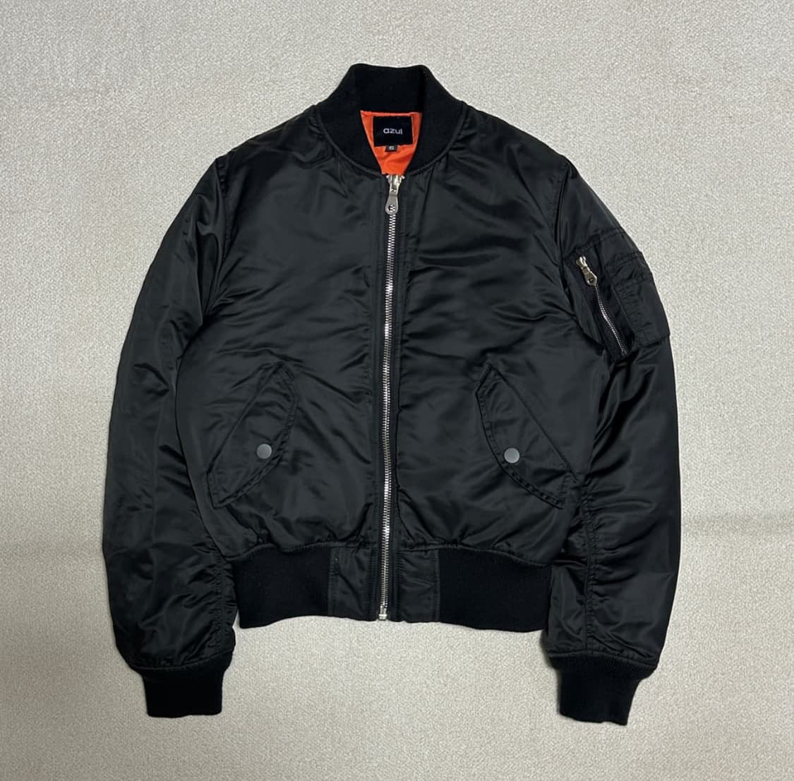 빈티지 AZUL 블랙 봄버 자켓 여성항공점퍼 락시크 y2k 릭오웬스 준지 상품이미지3