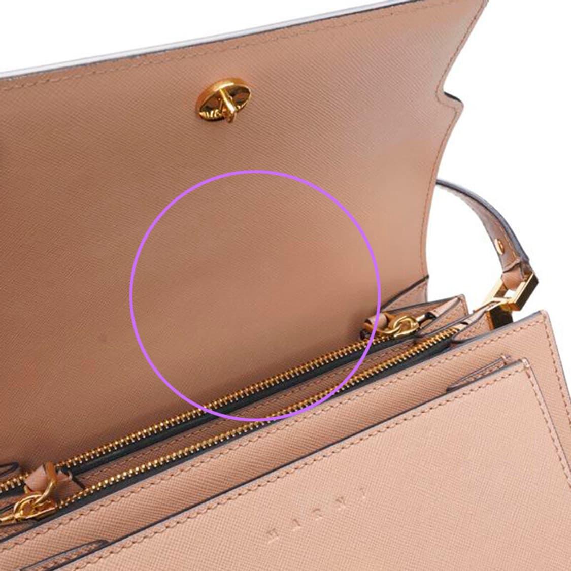 (중고) 마르니 베이지 사피아노 트렁크 미듐 숄더백 상품이미지8