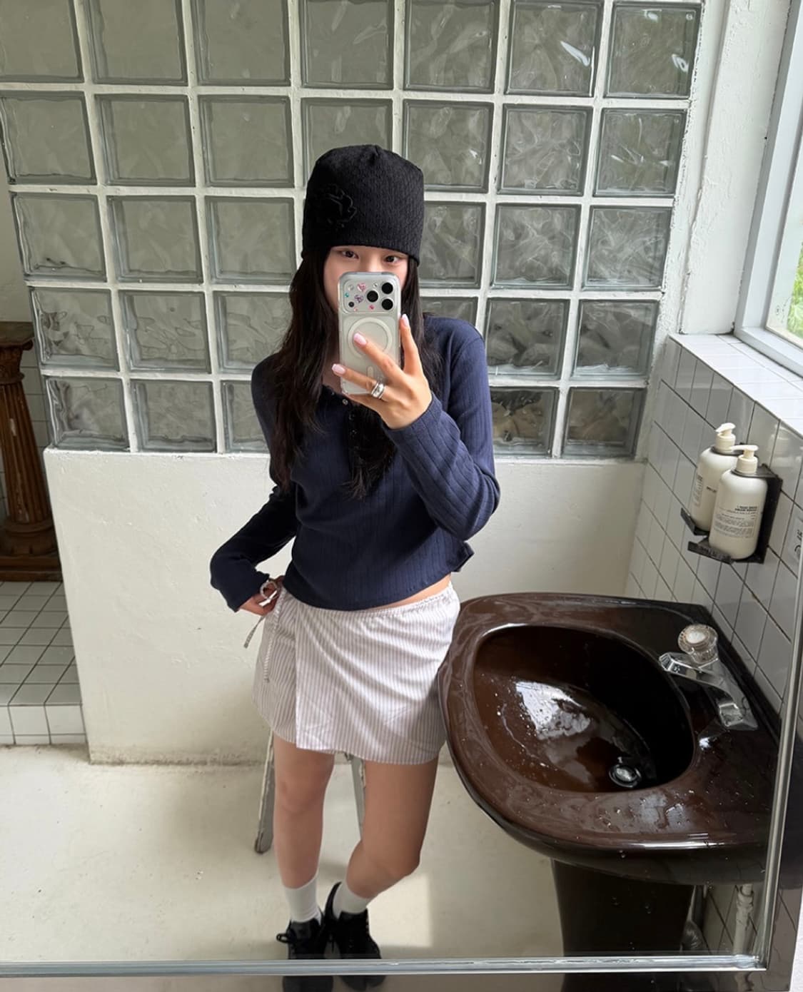 바이무드 헨리 티셔츠 롱슬리브 상품이미지1