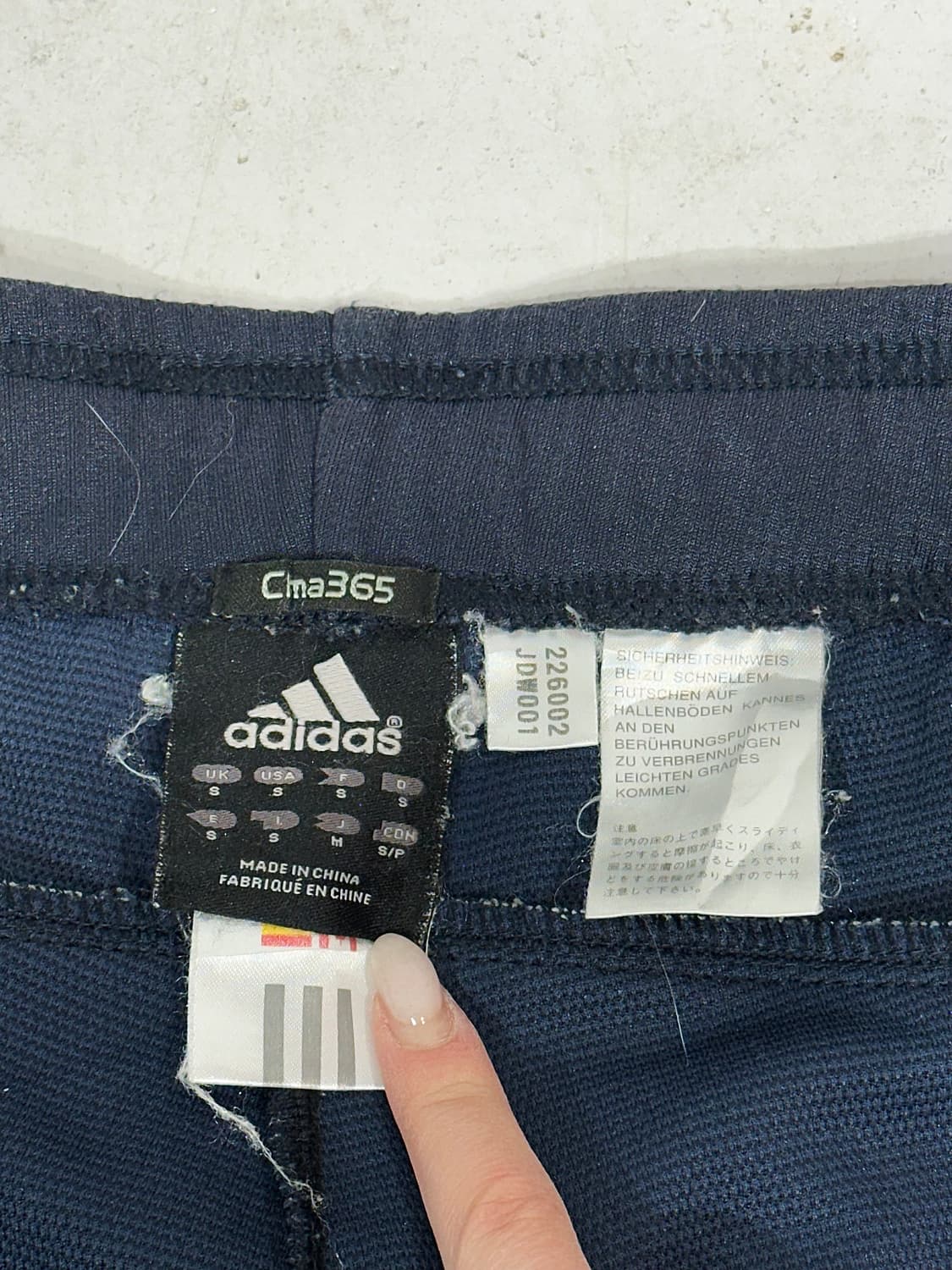 아디다스 네이비 와이드 오렌지 삼선 스몰 로고 추리닝 트레이닝 팬츠 M 상품이미지7