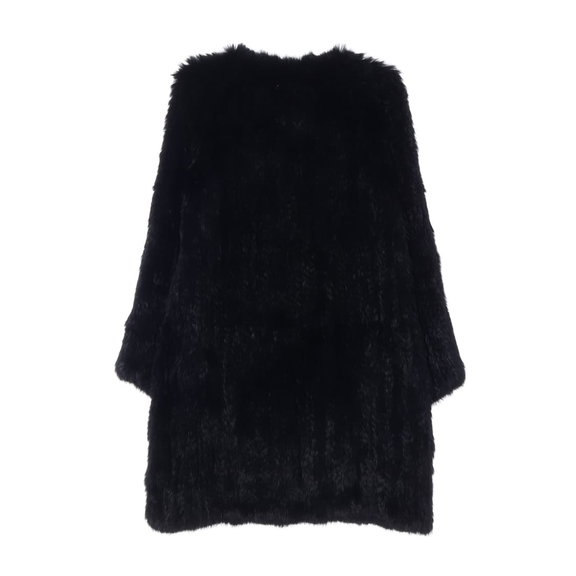 [S]띠어리 토끼털100% 블랙 라운드 모피코트 퍼자켓
 상품이미지5